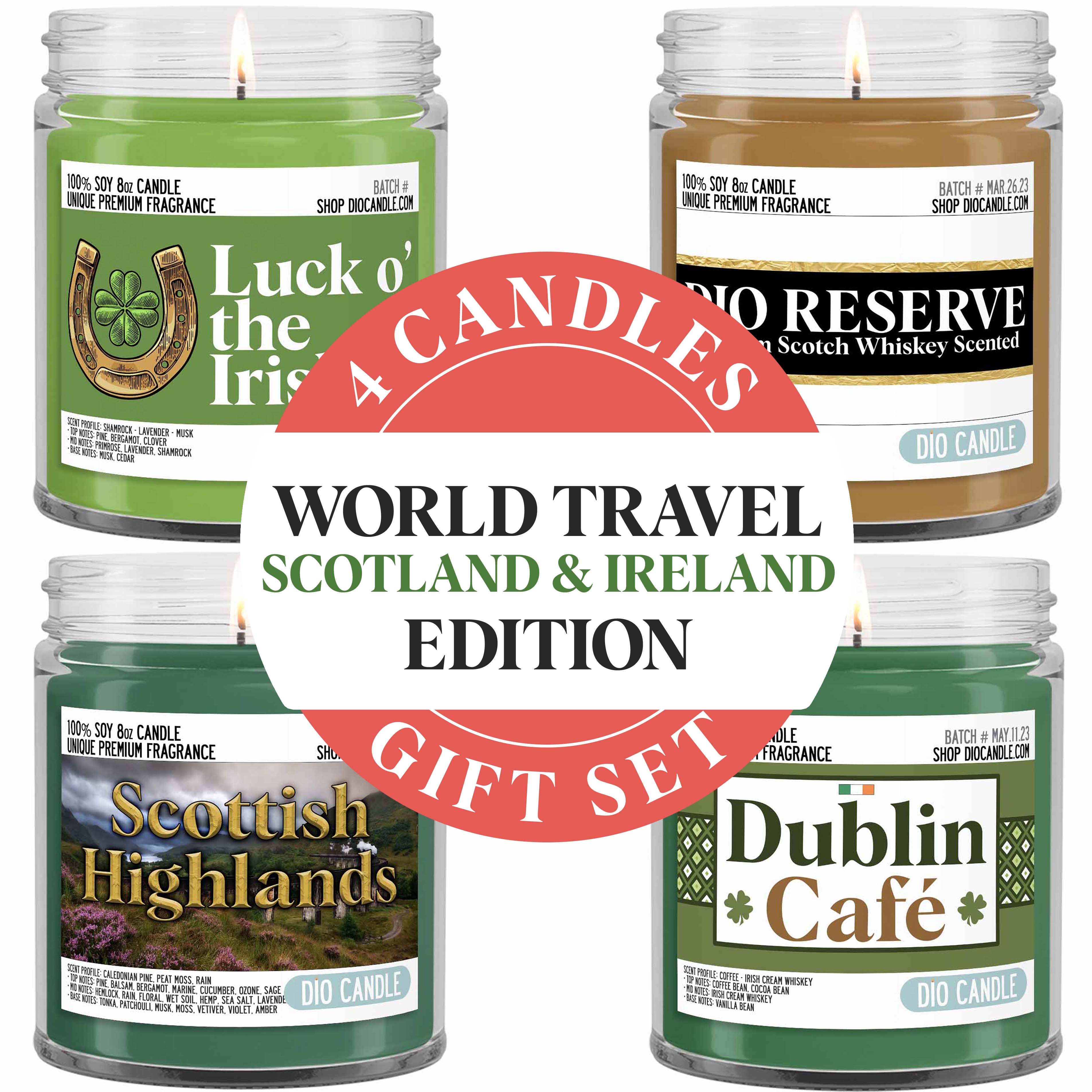 Scotland and Ireland Candle Gift Set