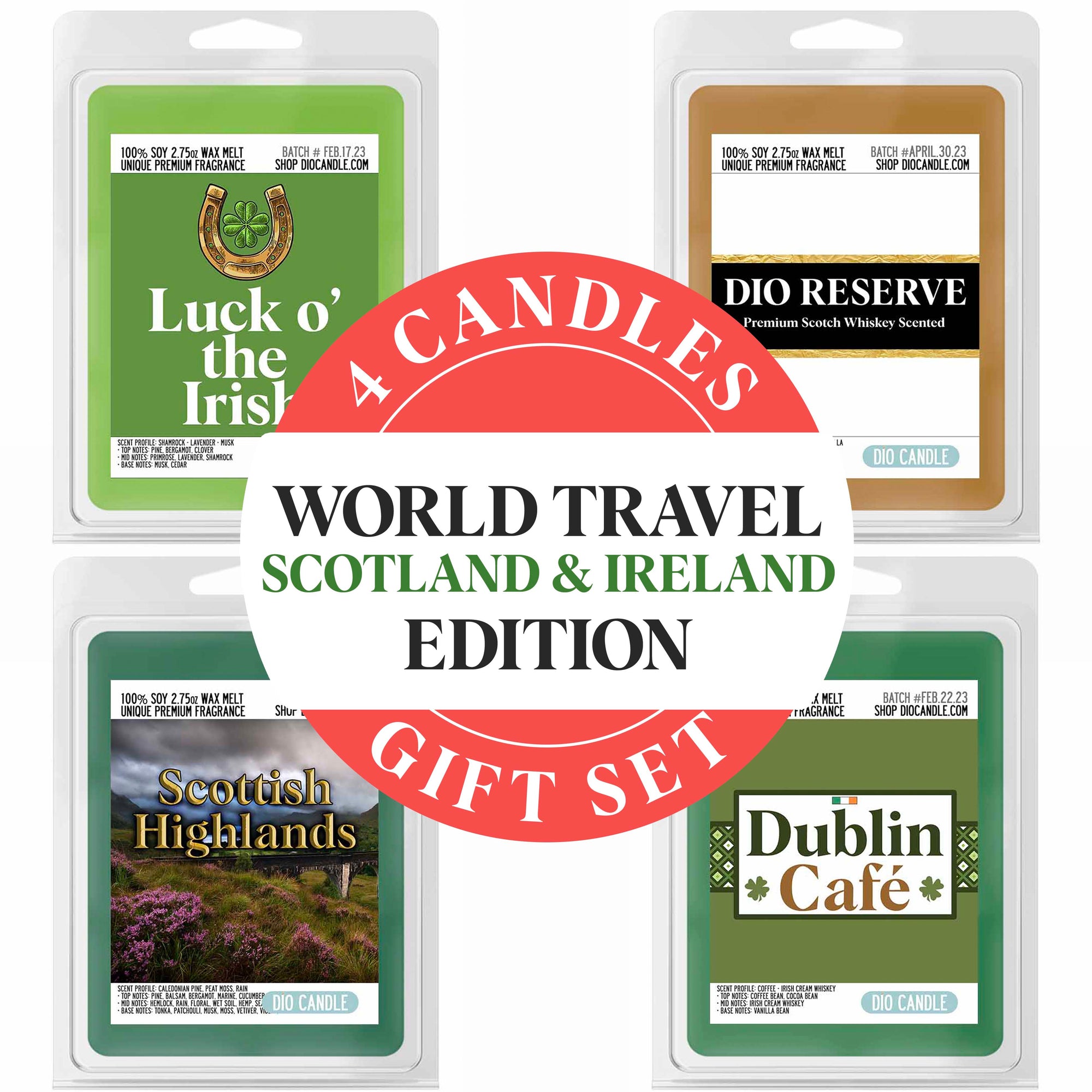 Scotland and Ireland Candle Gift Set