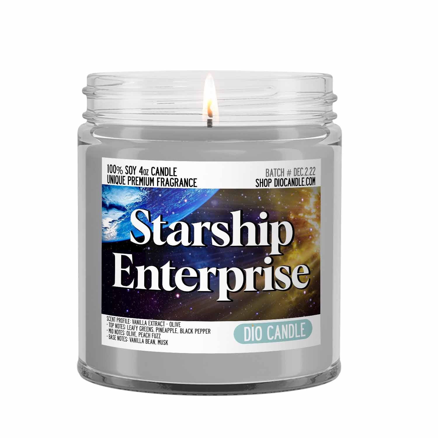 USS Enterprise NCC-1701 Scented Candle Star Trek 