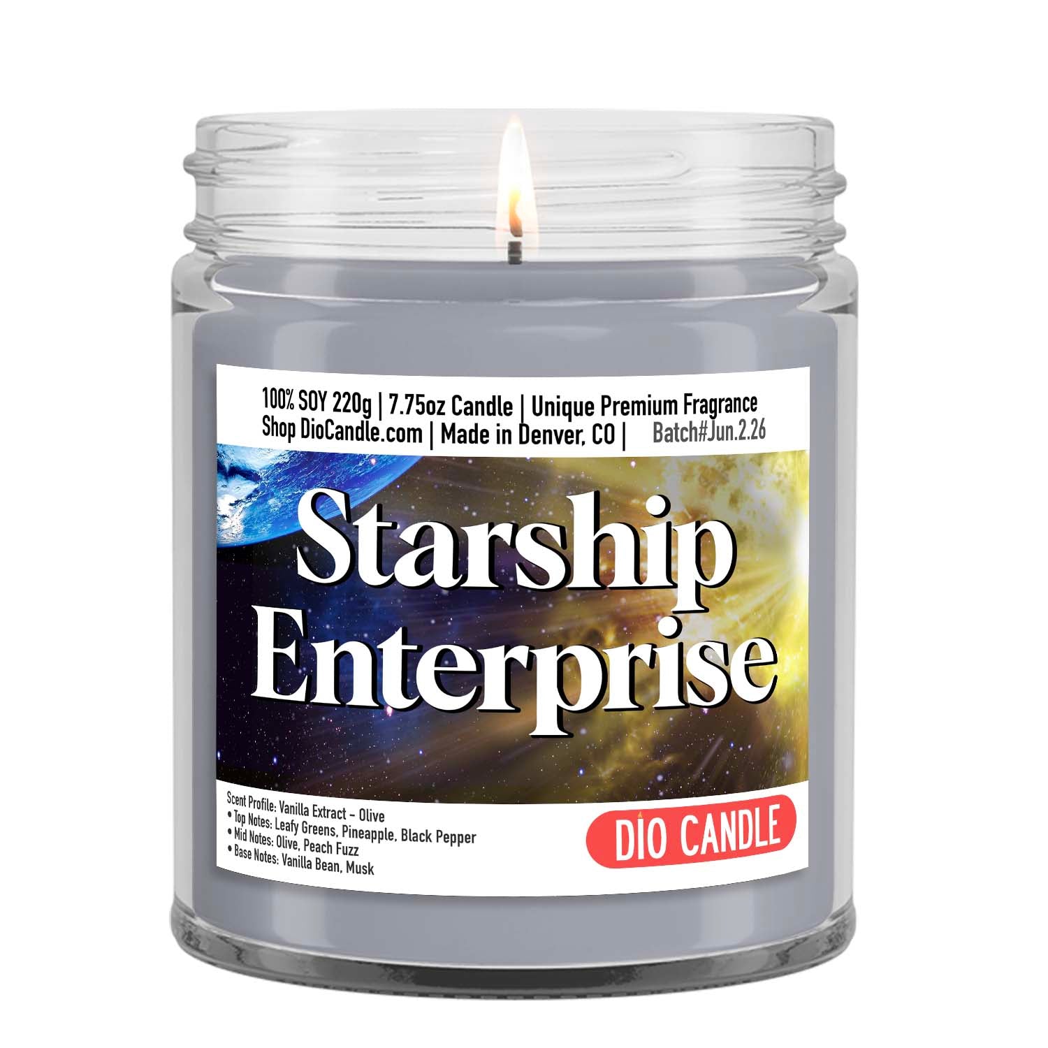 Starship Enterprise Candle