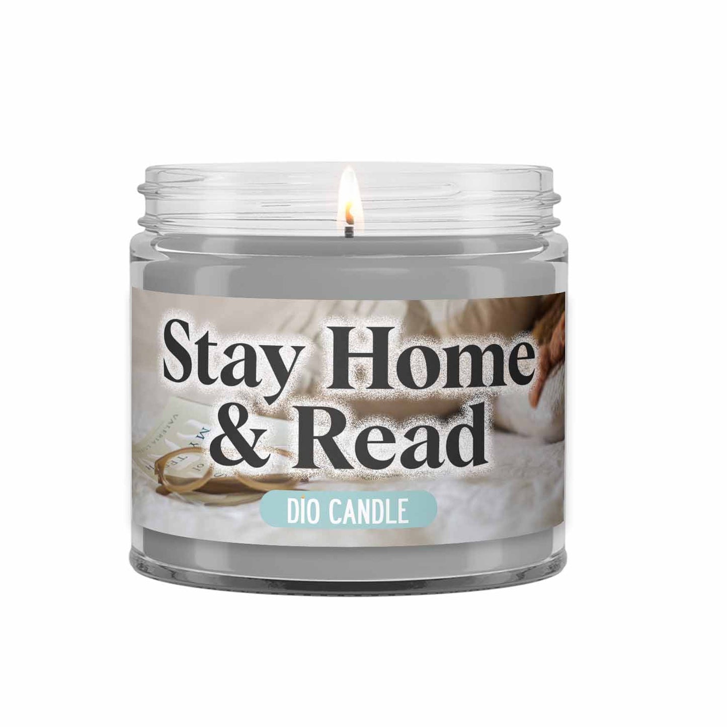Stay Home and Read Candle