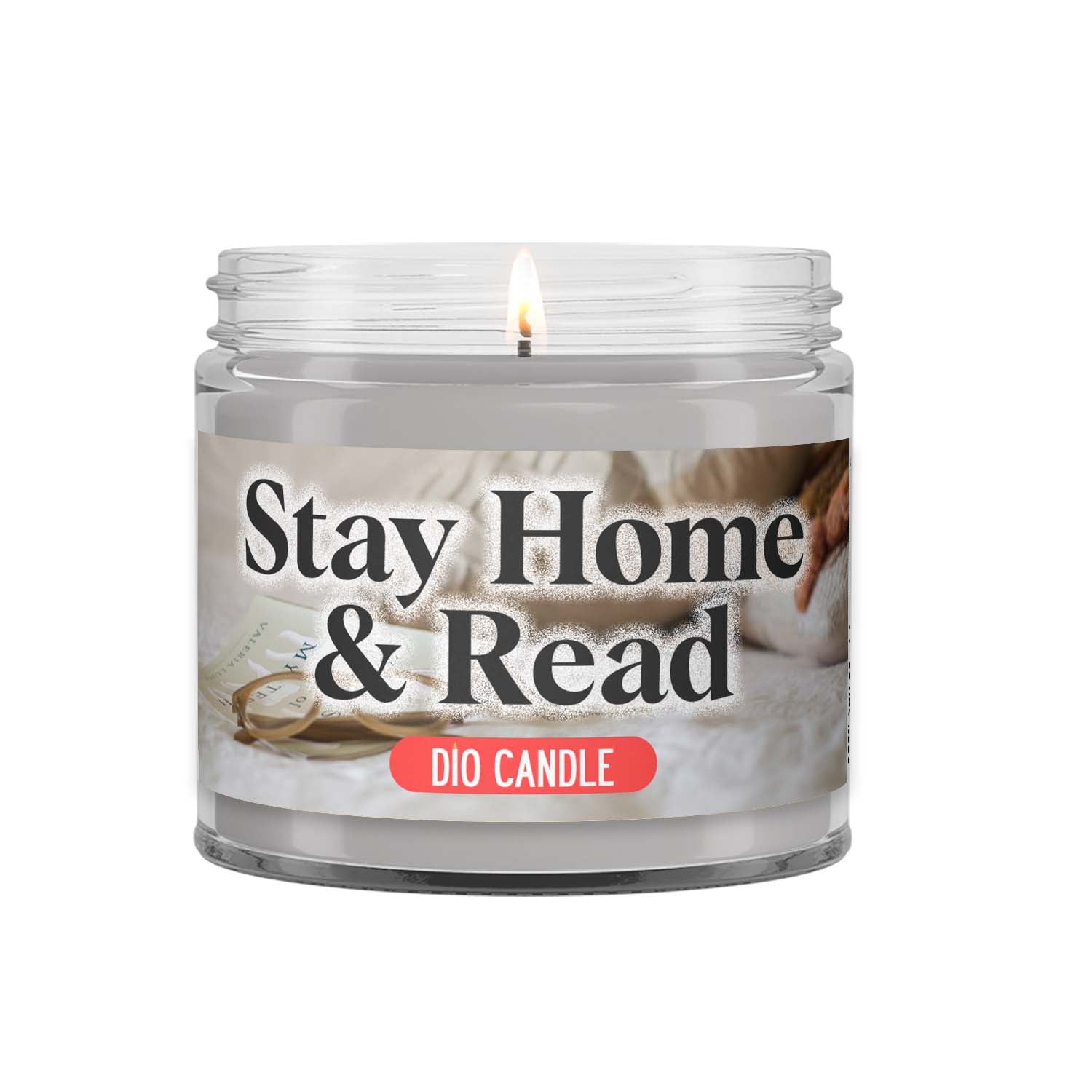 Stay Home and Read Candle