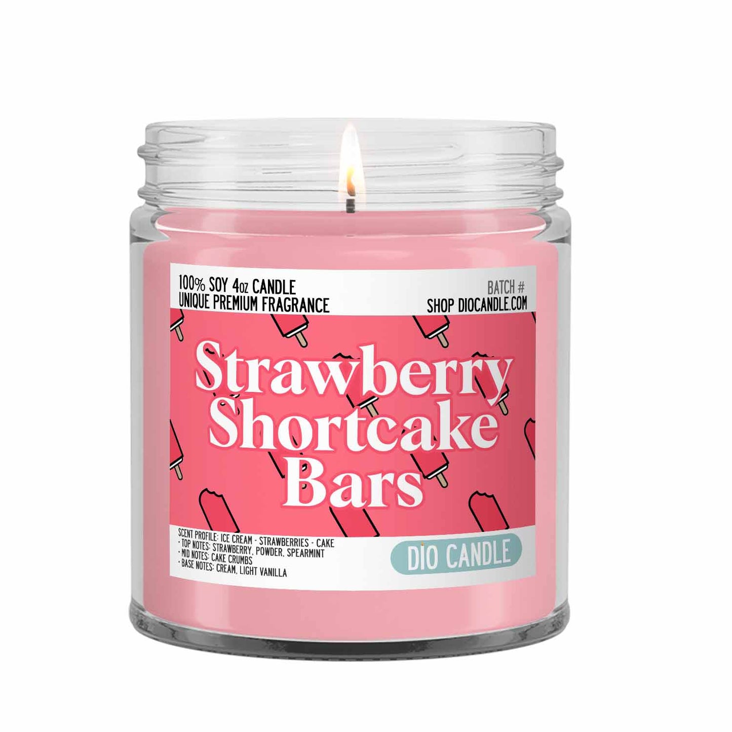 Strawberry Shortcake Ice Cream Candle
