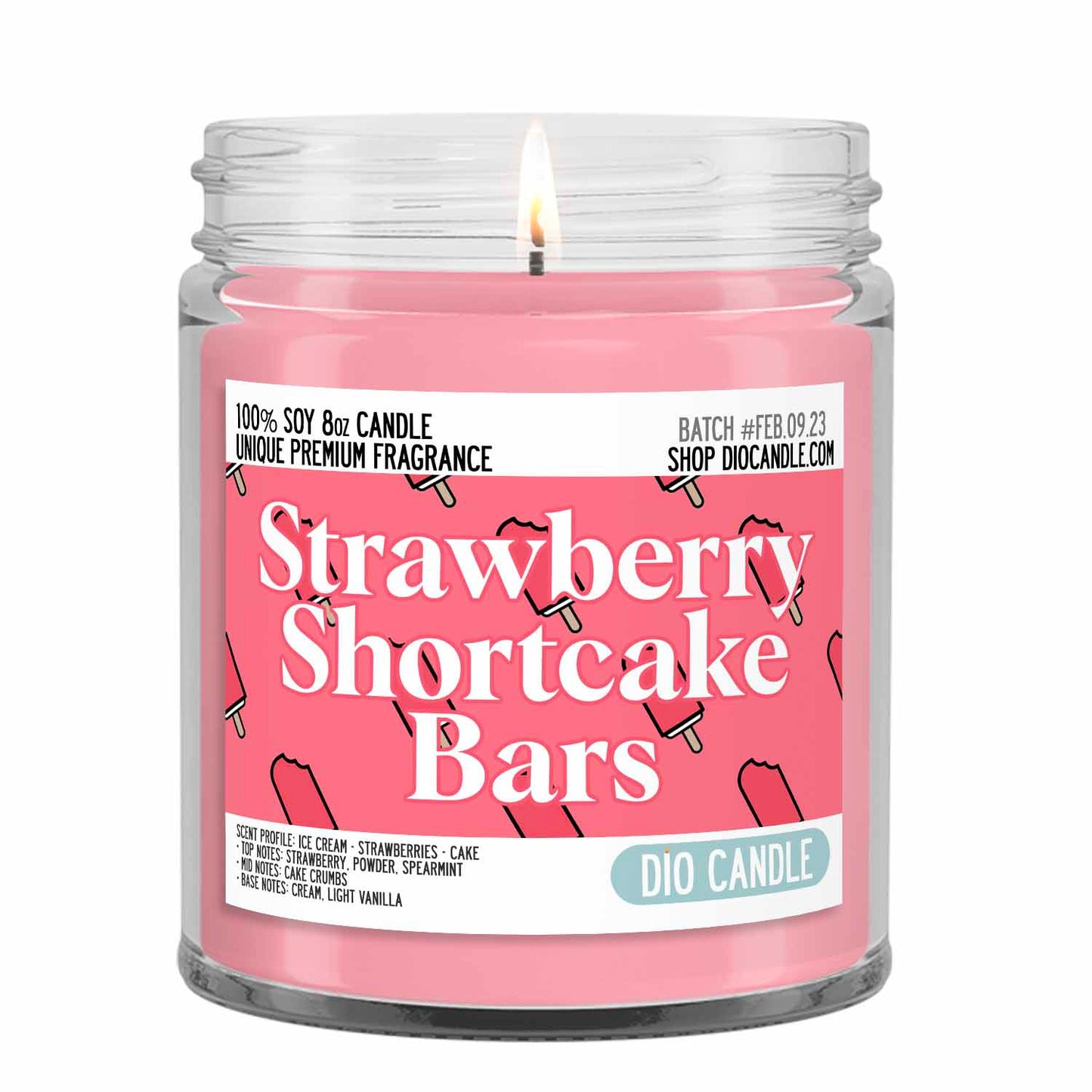 Strawberry Shortcake Ice Cream Candle