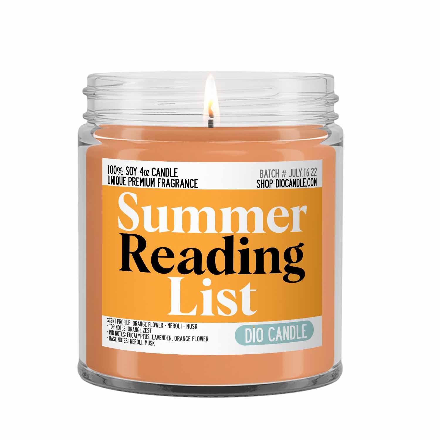 Summer Reading List Candle