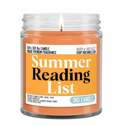 Summer Reading List Candle
