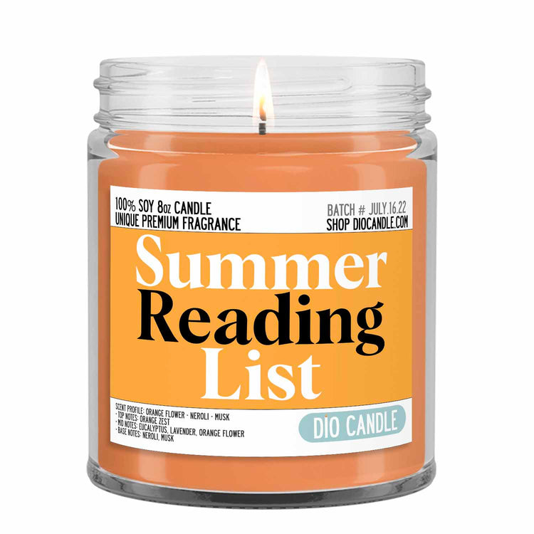 Summer Reading List Candle