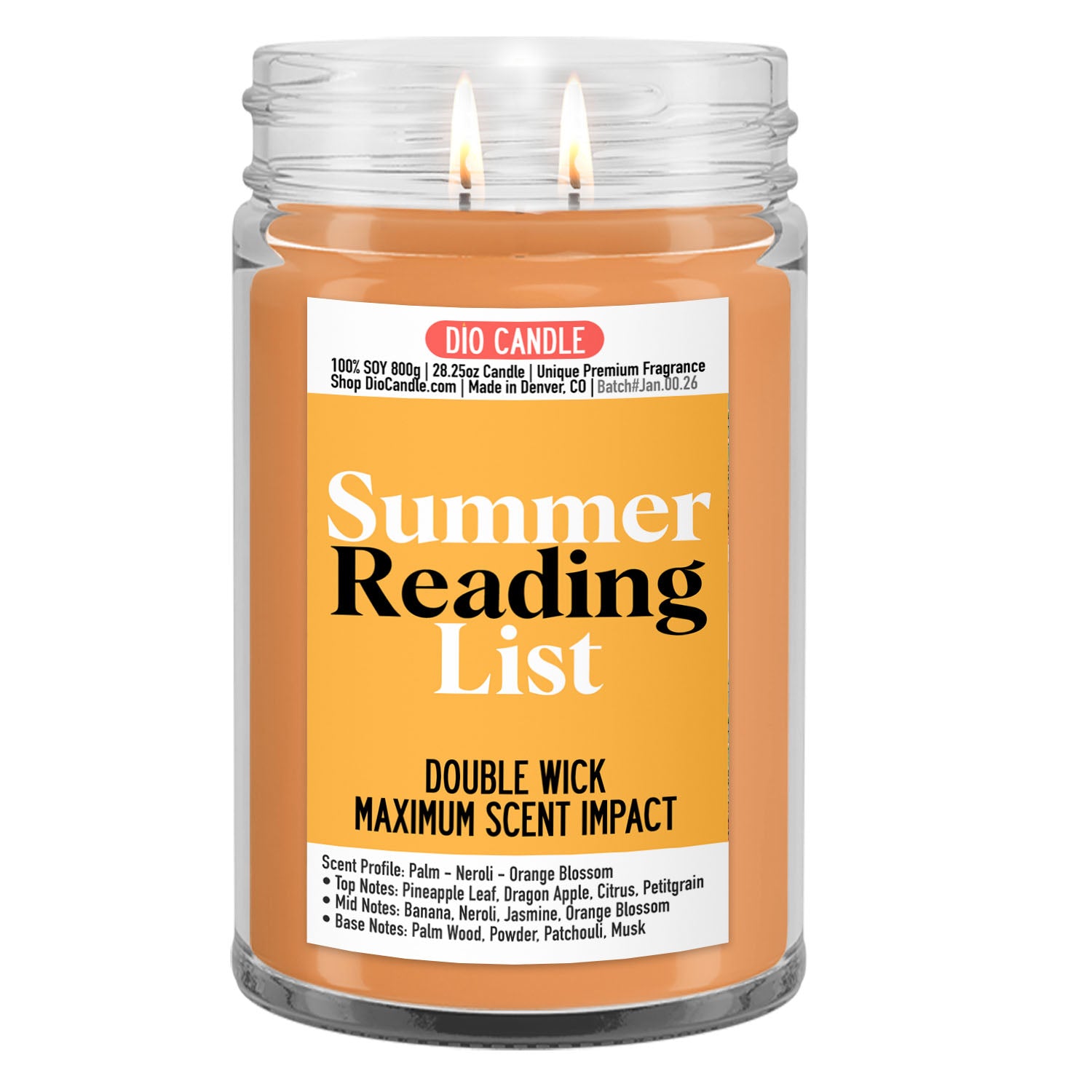 Summer Reading List Candle