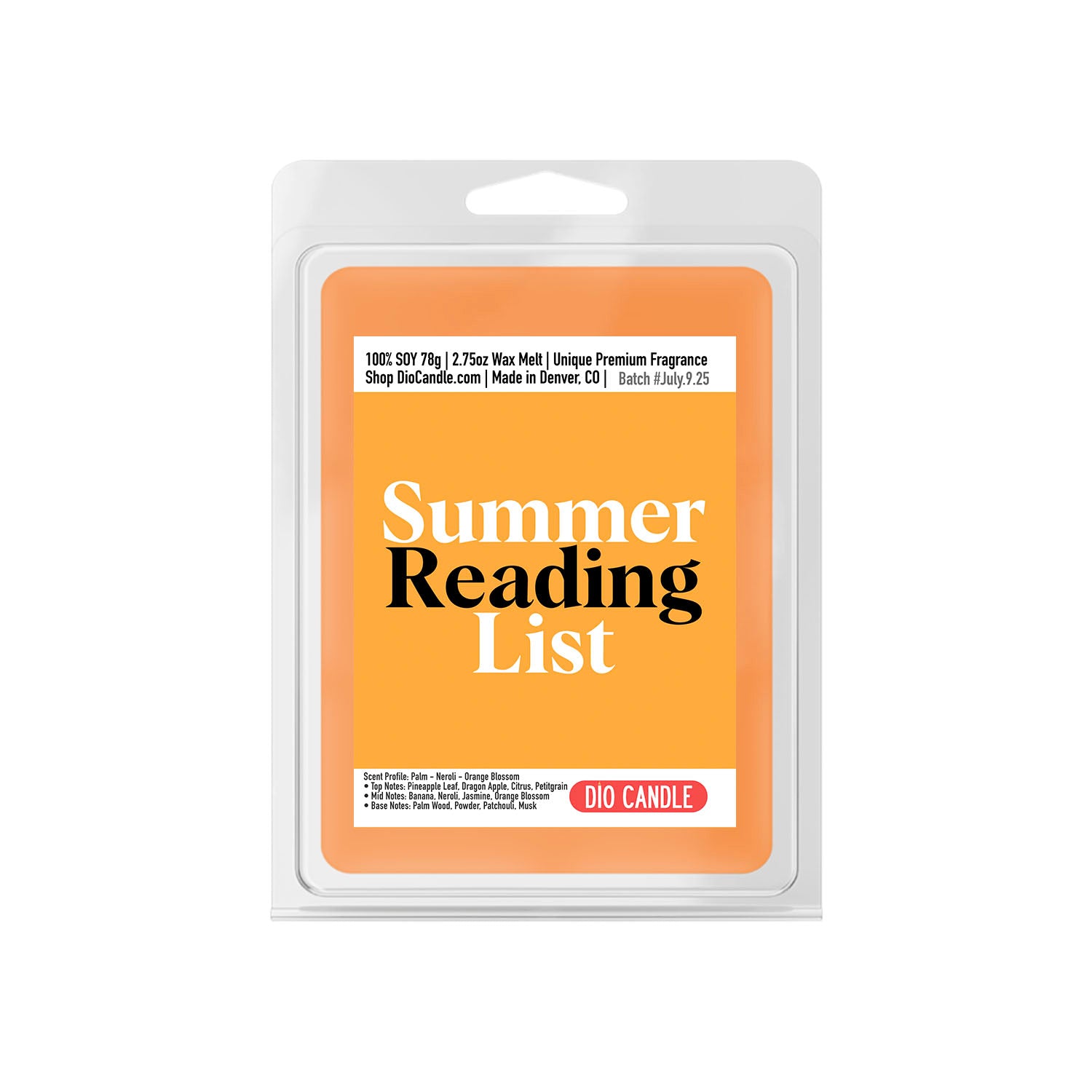 Summer Reading List Candle