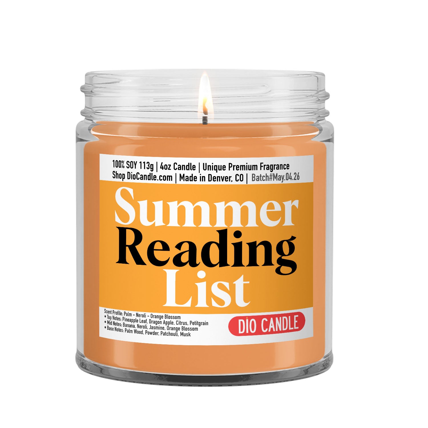 Summer Reading List Candle