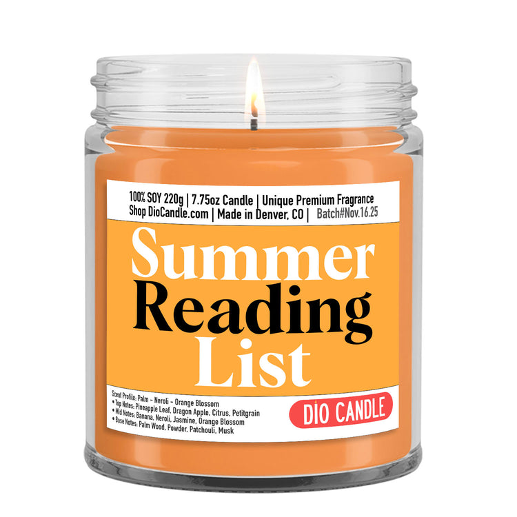Summer Reading List Candle