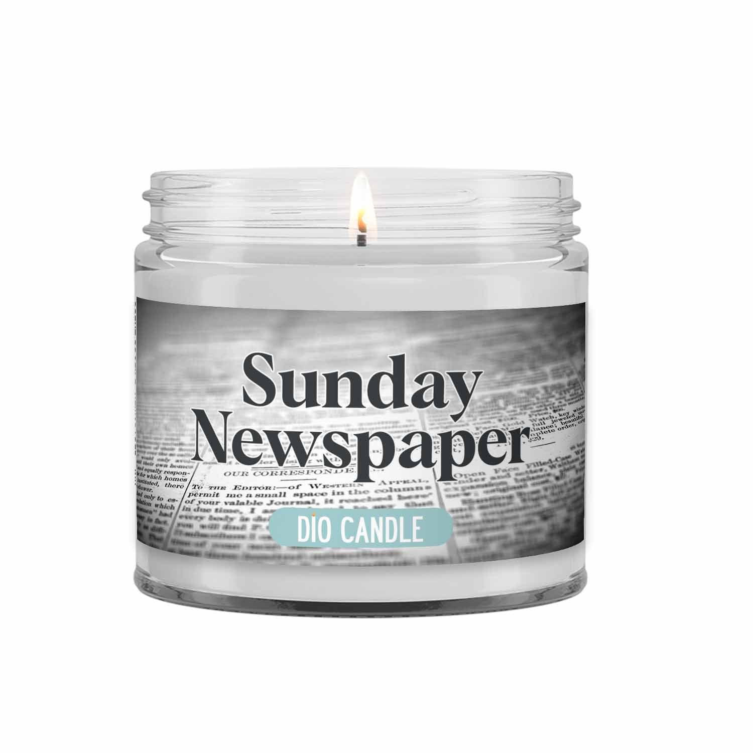 Sunday Newspaper Candle