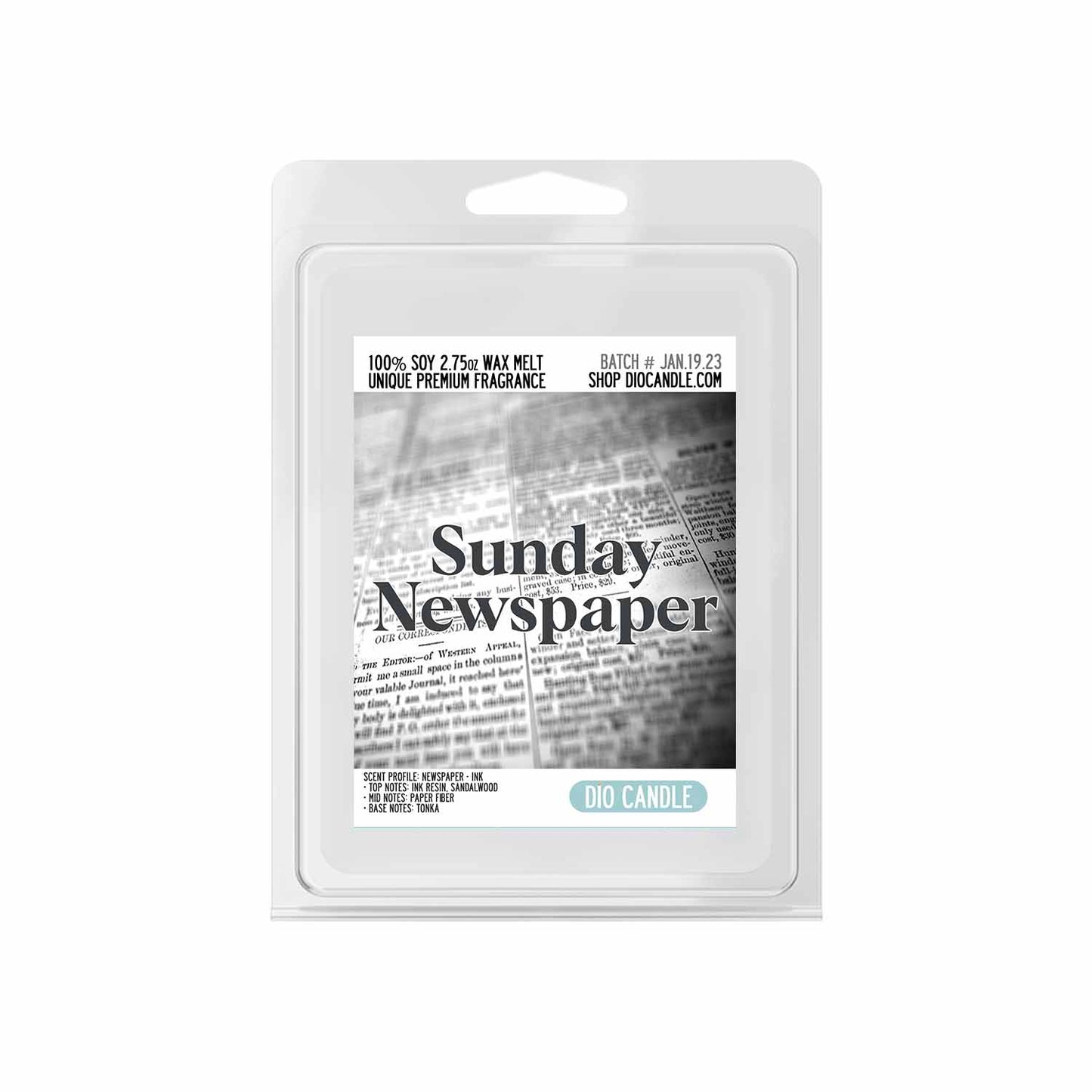 Sunday Newspaper Candle