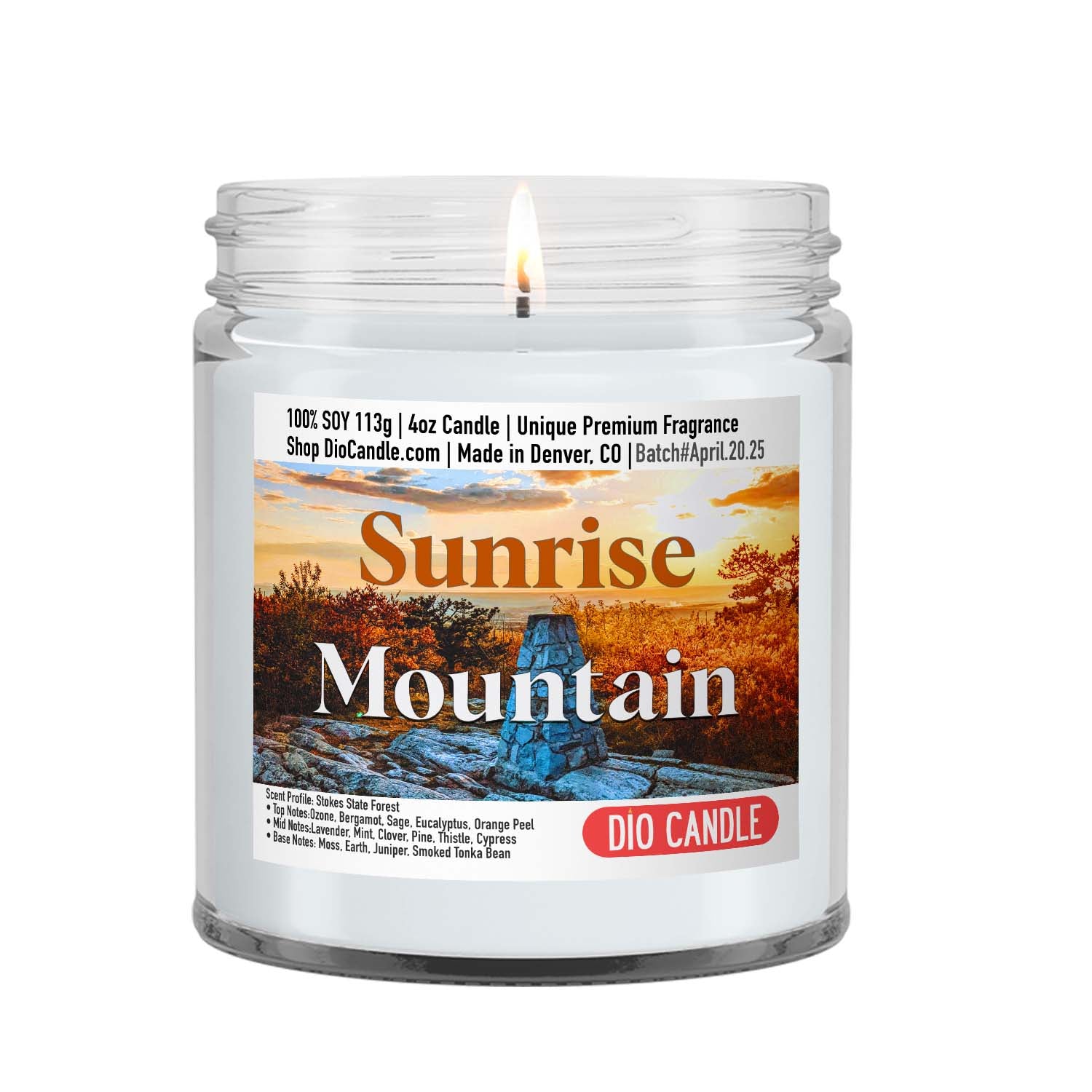 Sunrise Mountain Candle