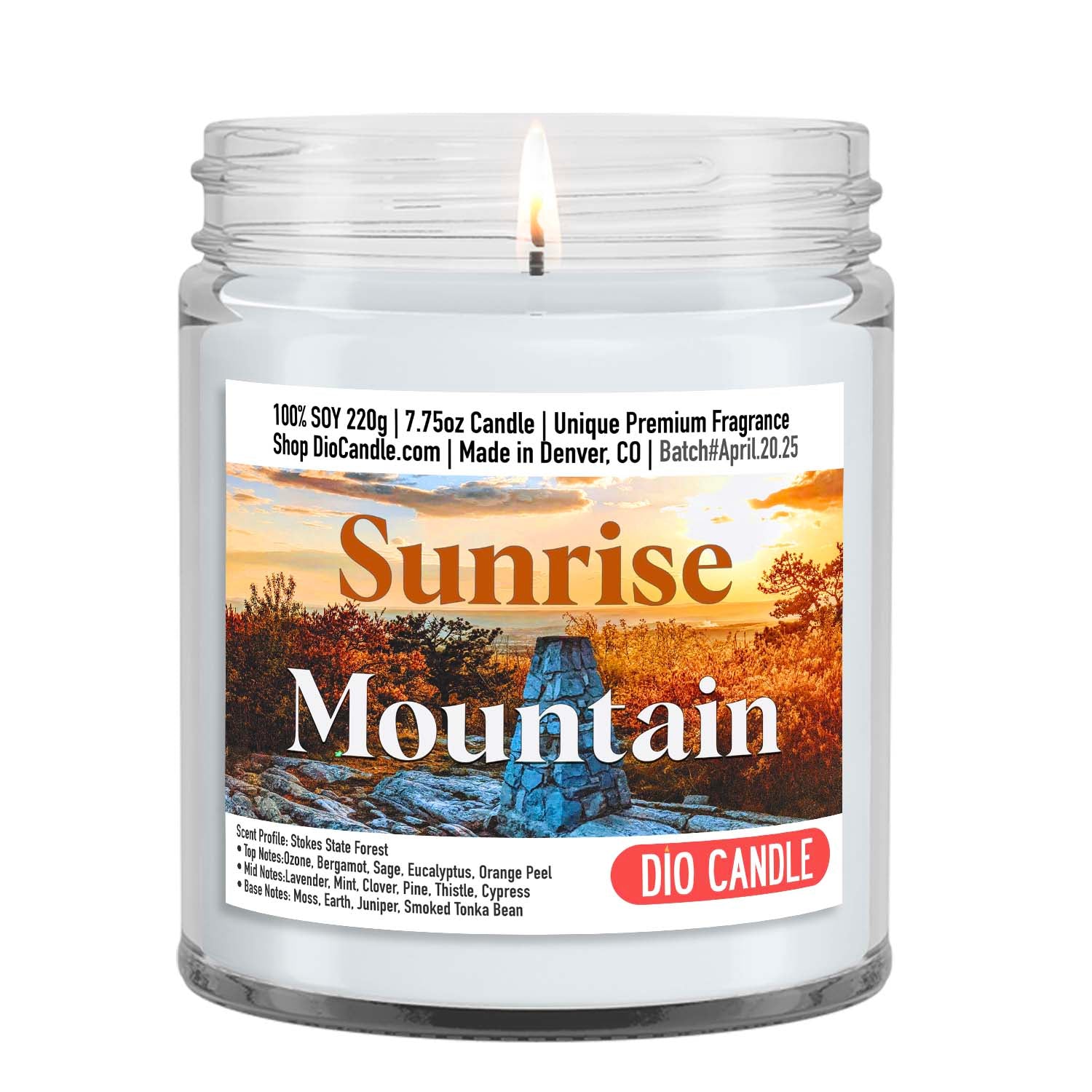 Sunrise Mountain Candle