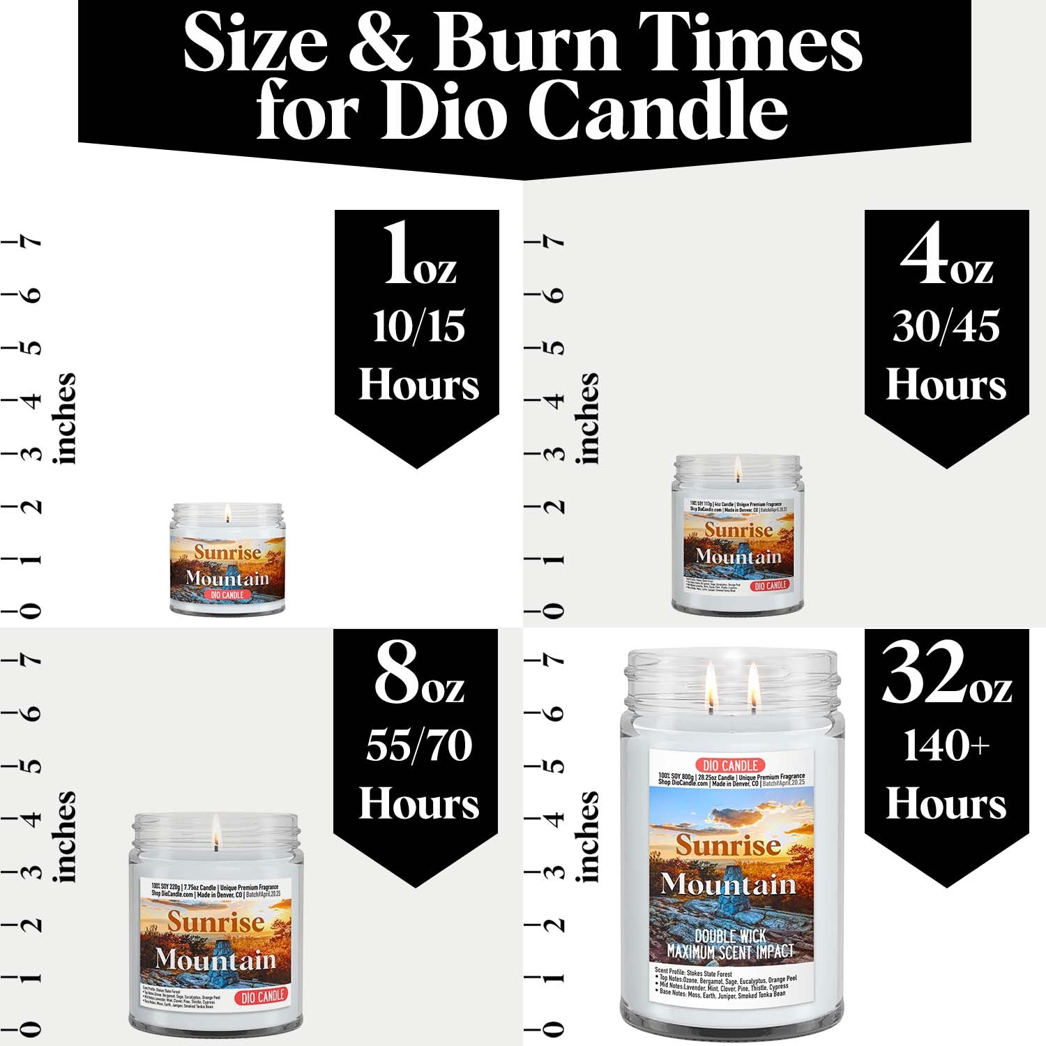 Sunrise Mountain Candle