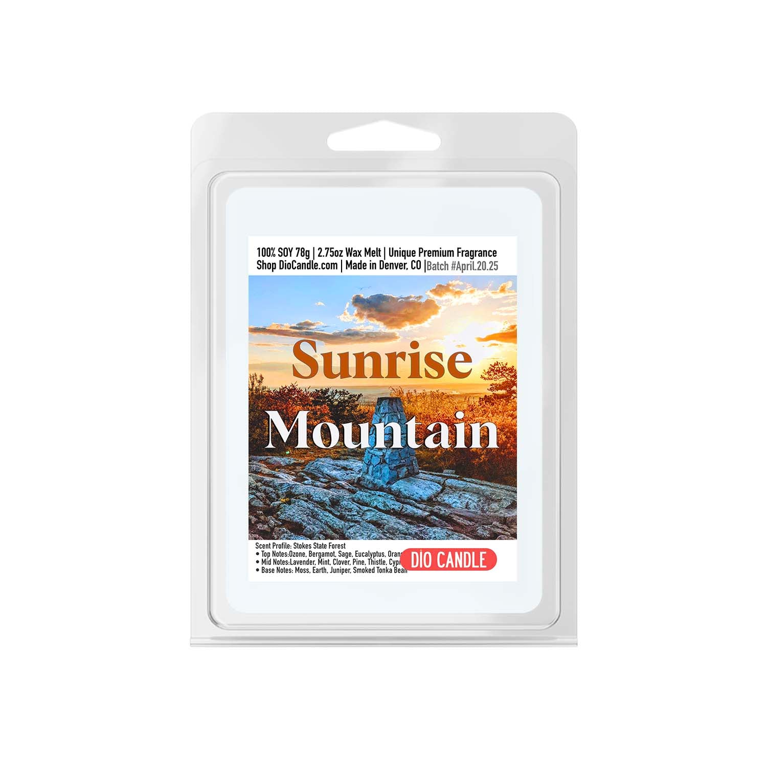 Sunrise Mountain Candle