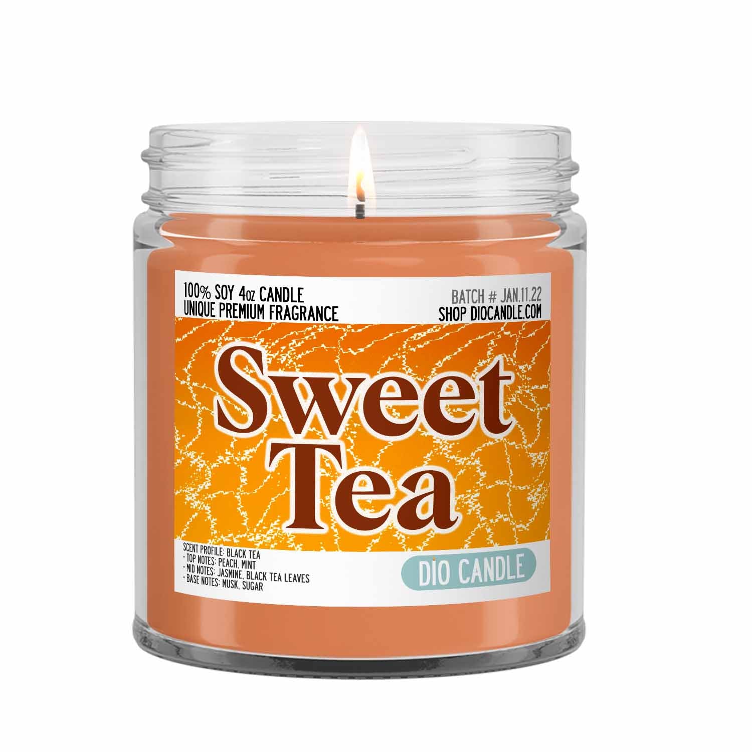 Peach & Black Tea Soy Wax 3 Wick Scented Candle