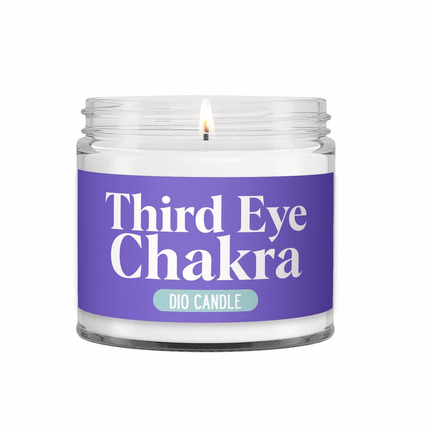 Third Eye Chakra Crystal Candle