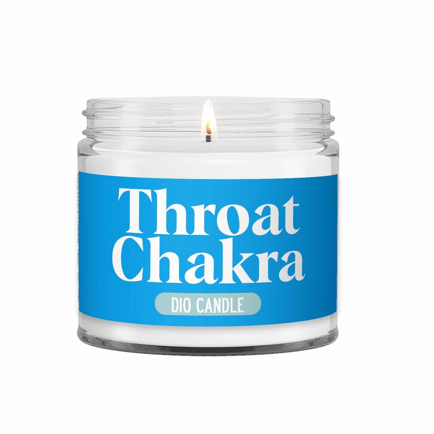 Throat Chakra Crystal Candle