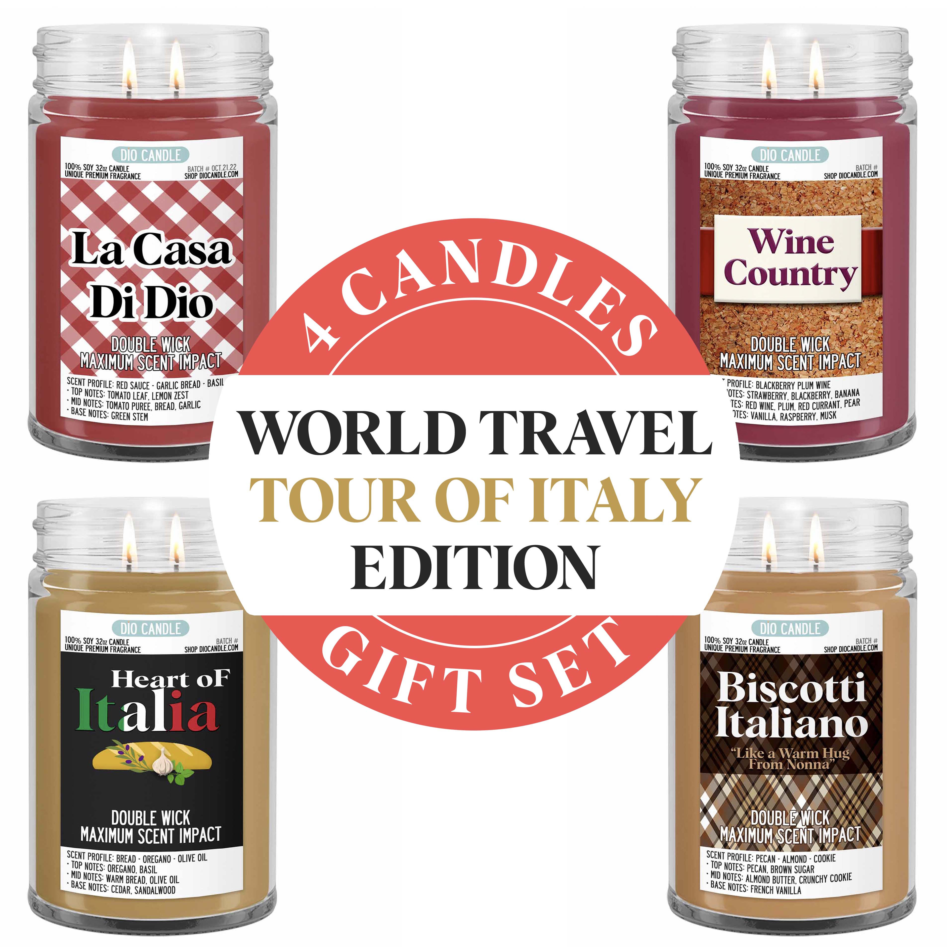 Tour of Italy Candle Gift Set