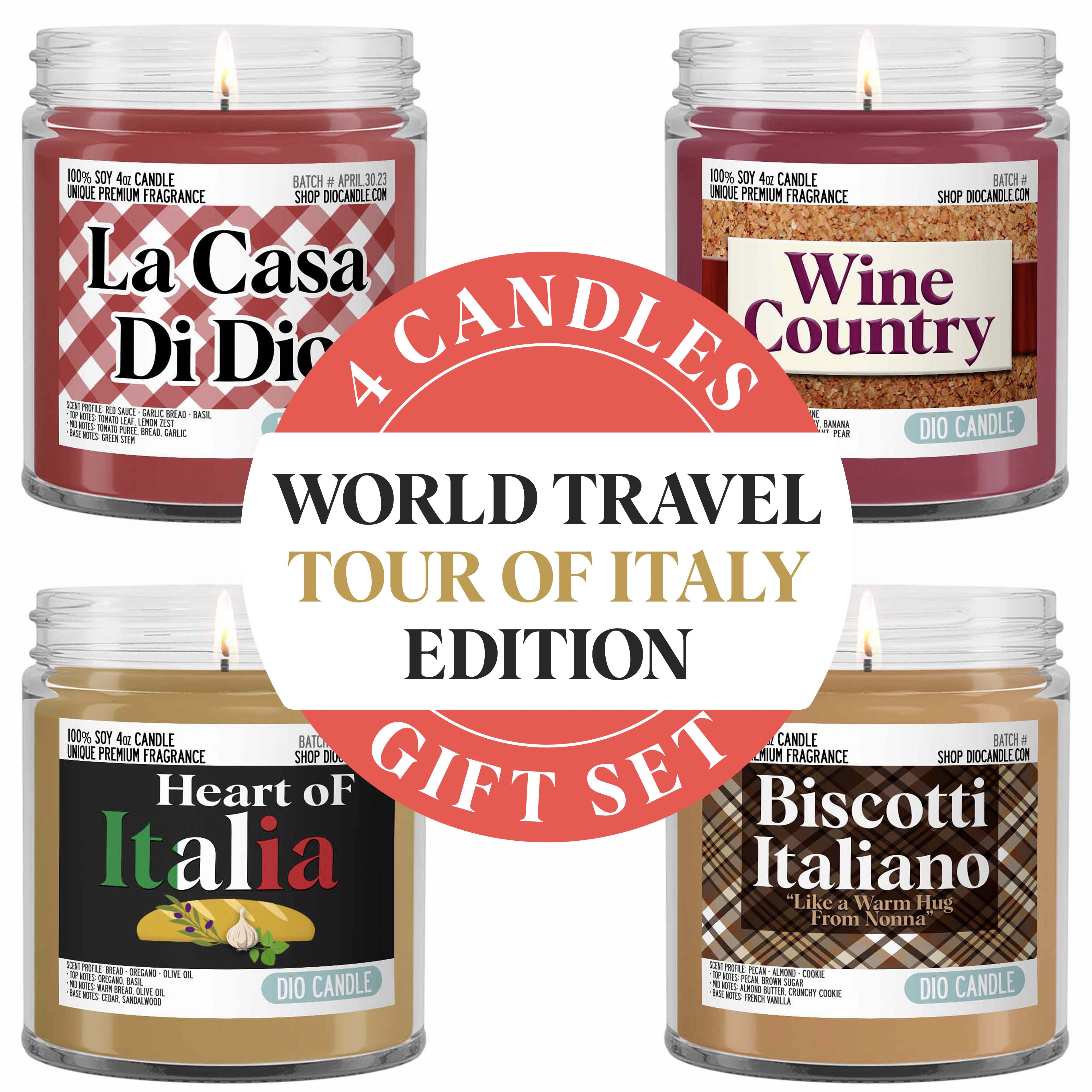 Tour of Italy Candle Gift Set