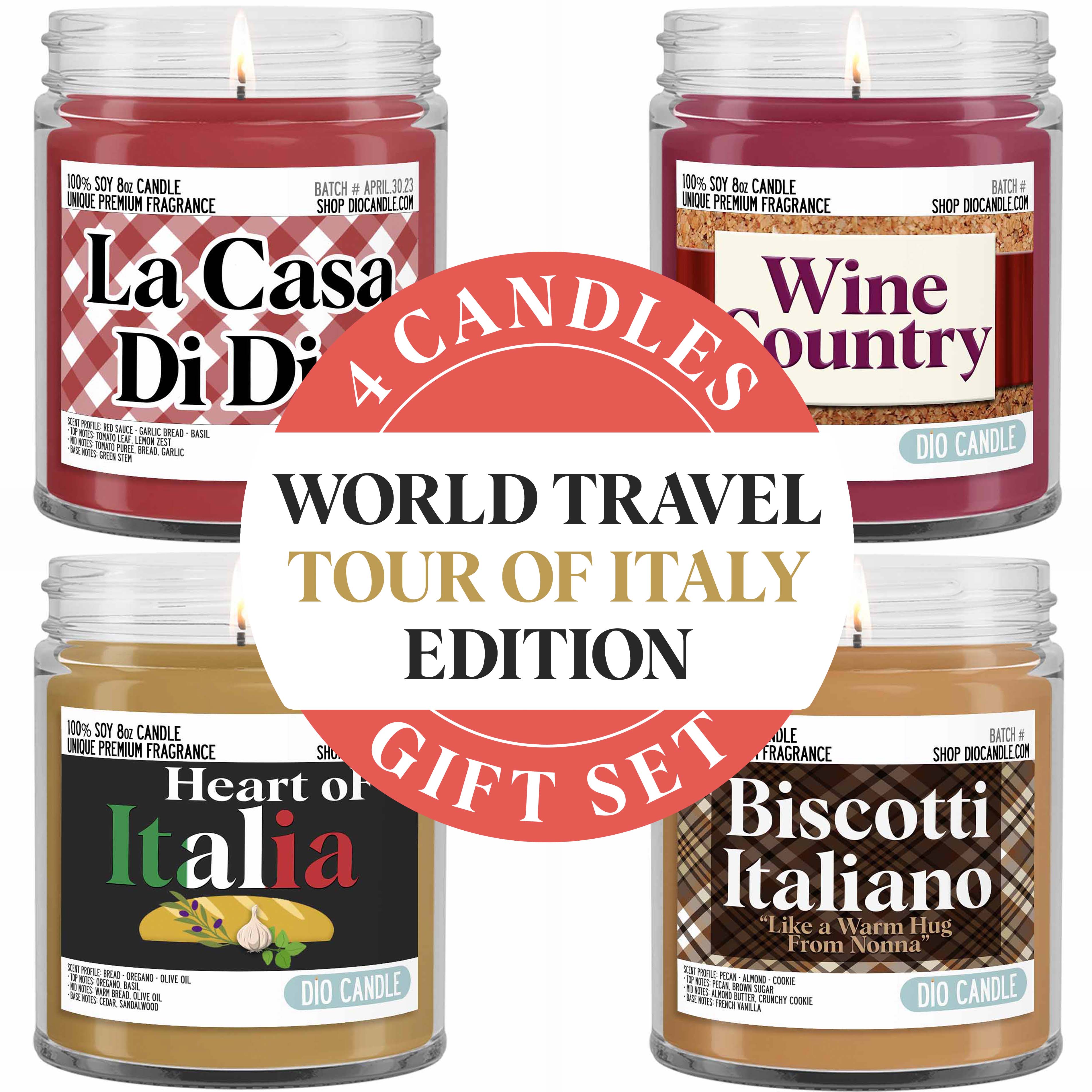 Tour of Italy Candle Gift Set