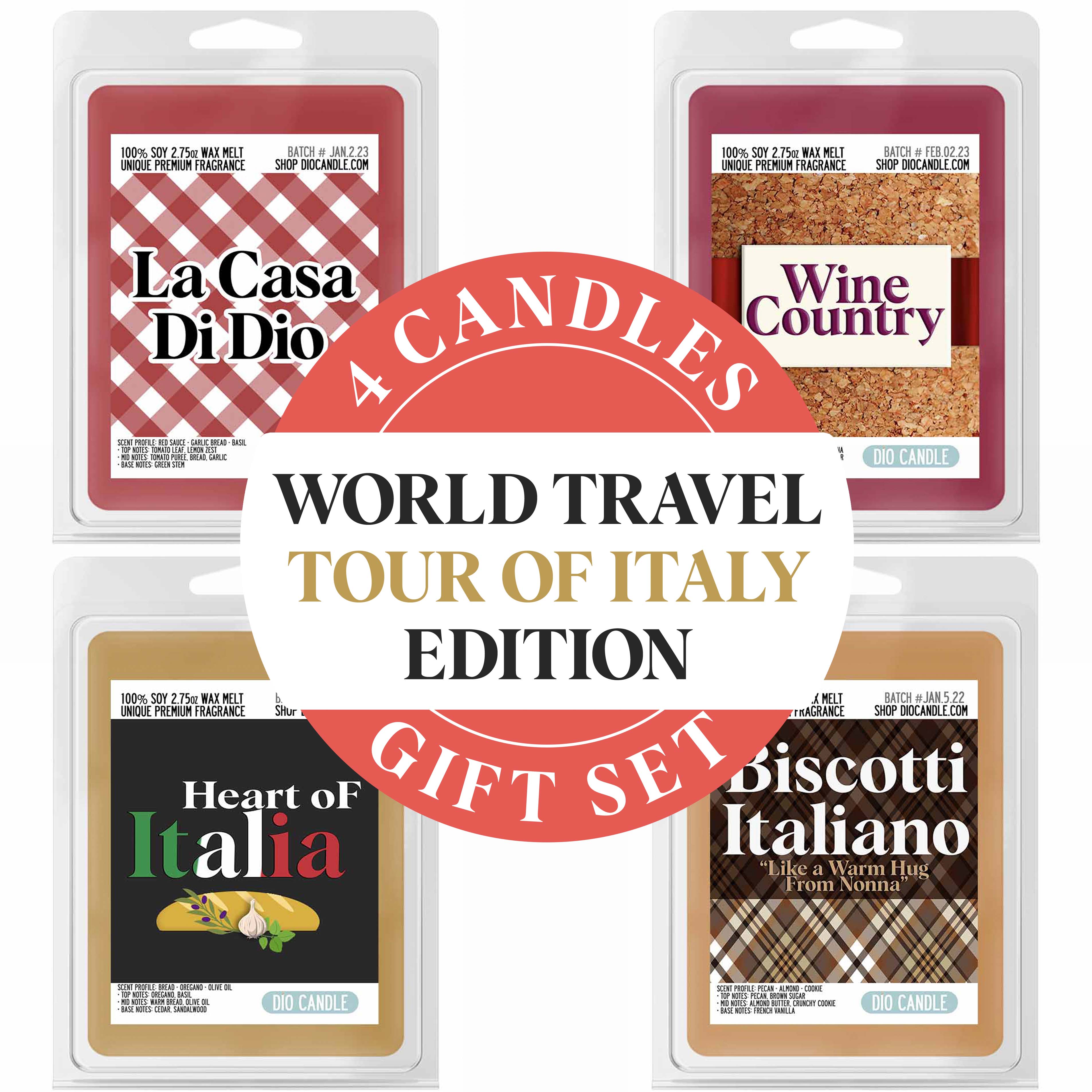 Tour of Italy Candle Gift Set