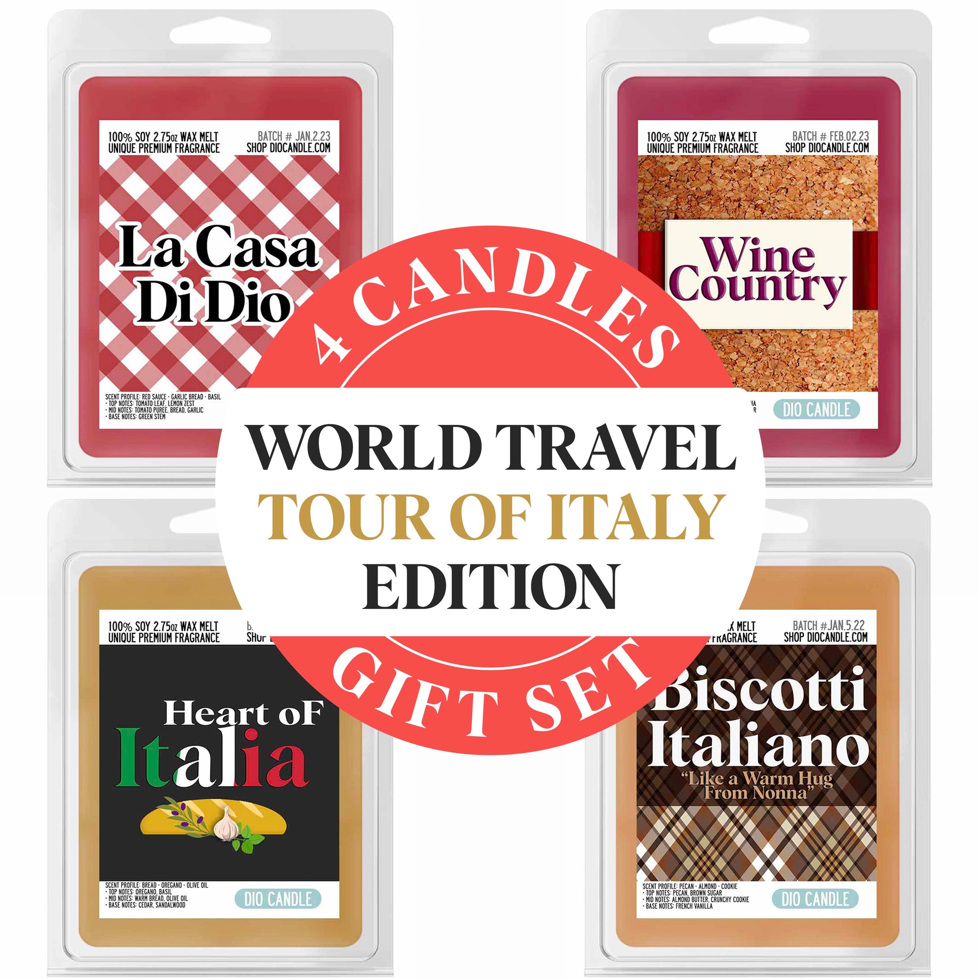 Tour of Italy Candle Gift Set