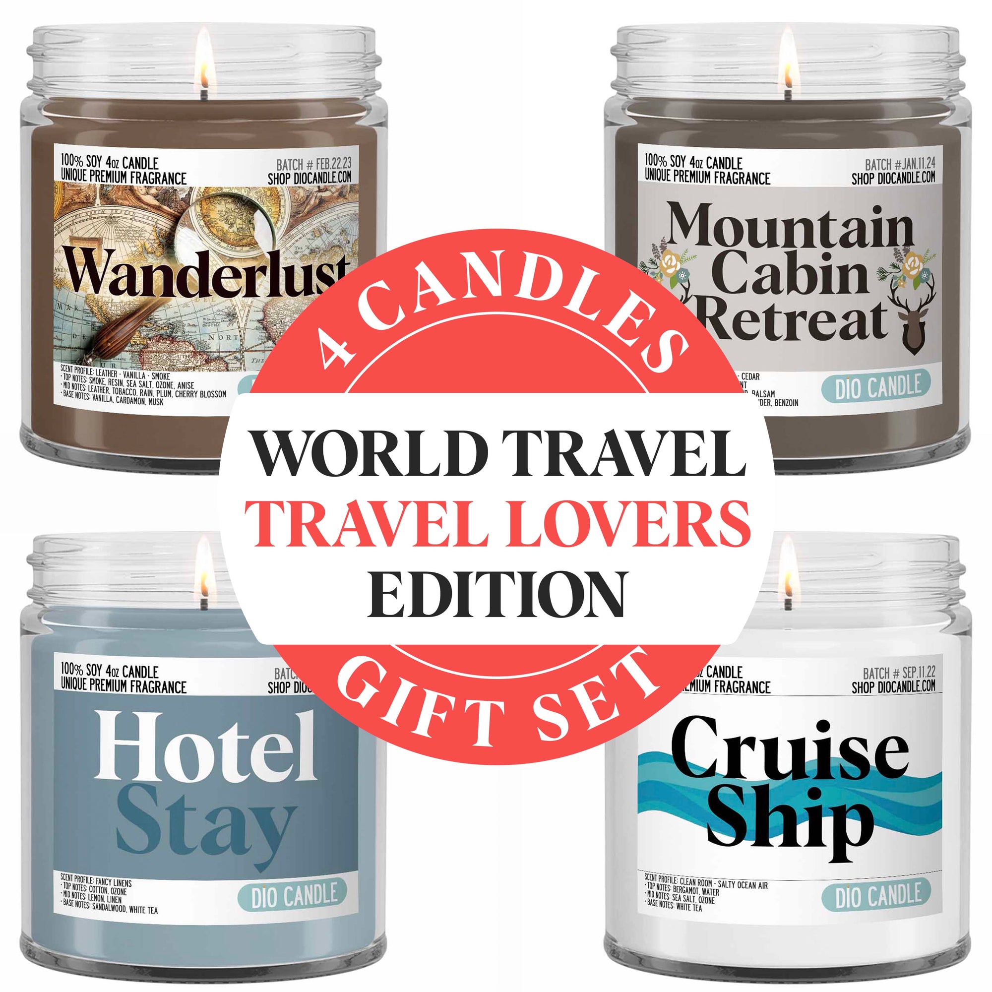 Travel Lovers Candle Gift Set