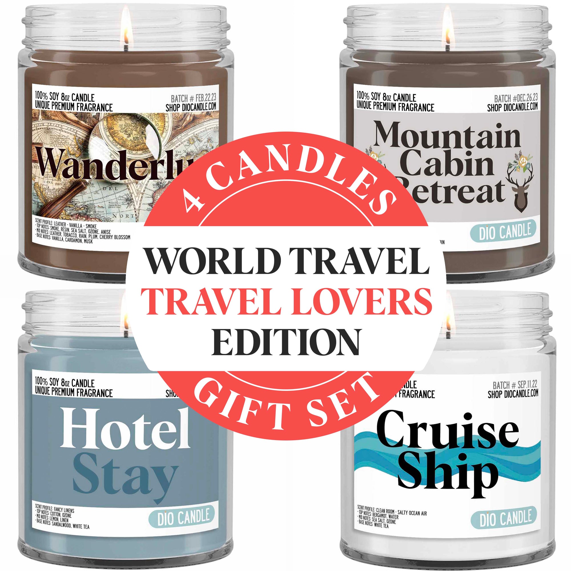 Travel Lovers Candle Gift Set
