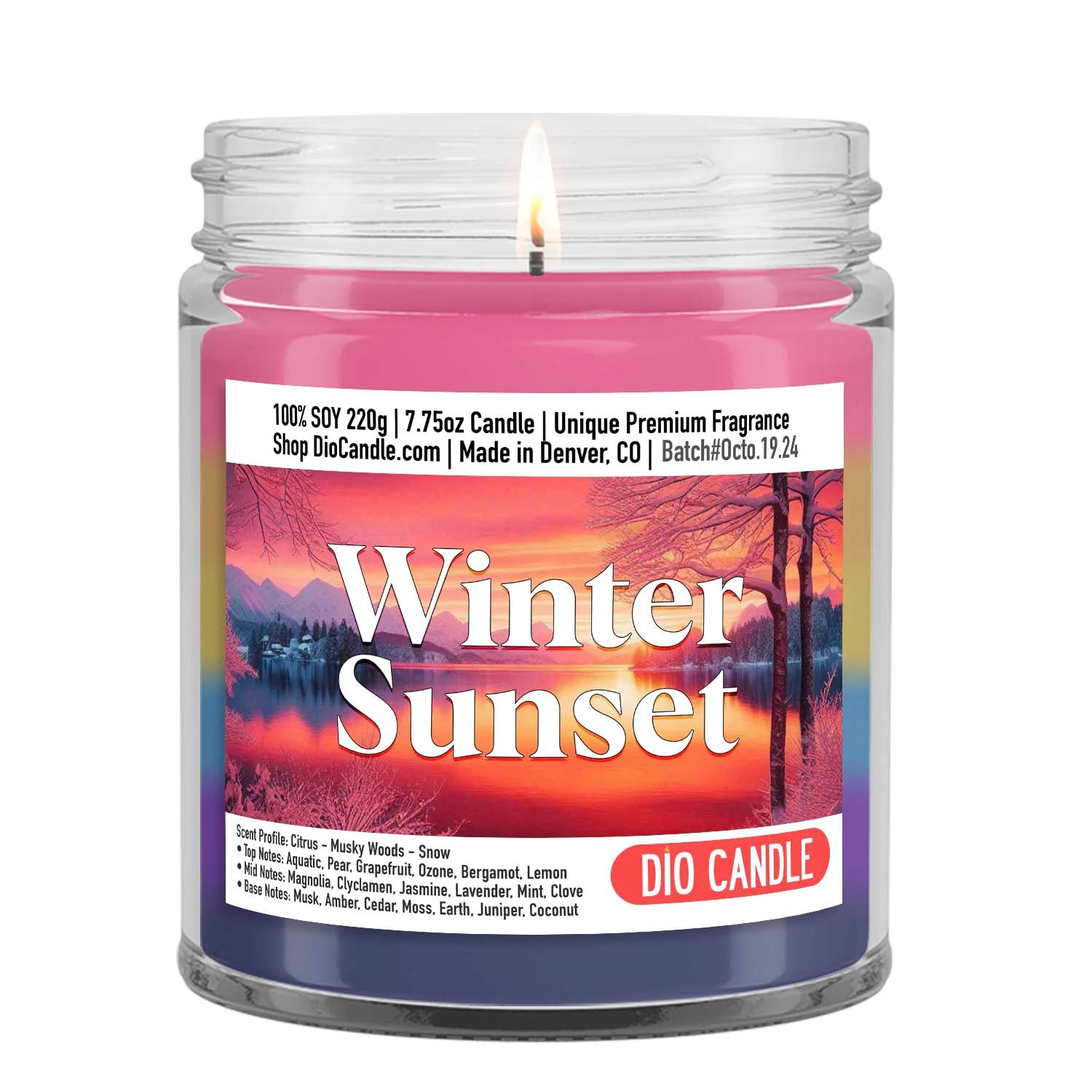 Winter Sunset Candle
