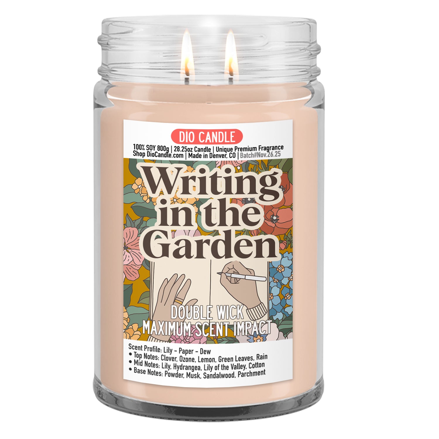 Writing in the Garden Candle
