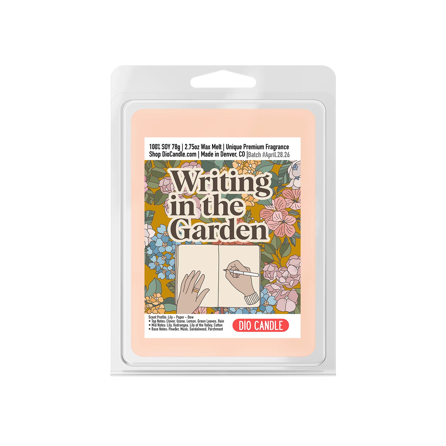 Writing in the Garden Candle