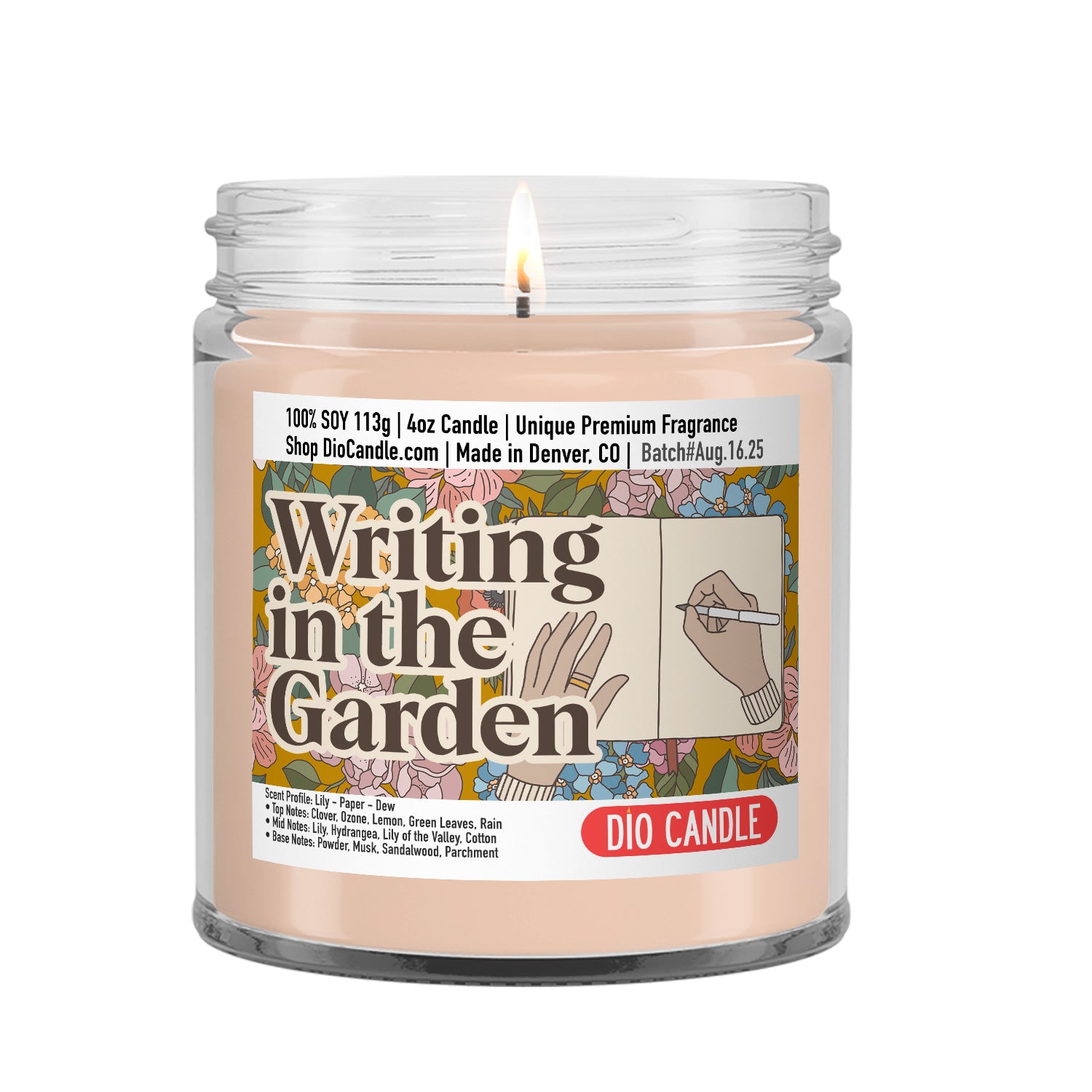 Writing in the Garden Candle