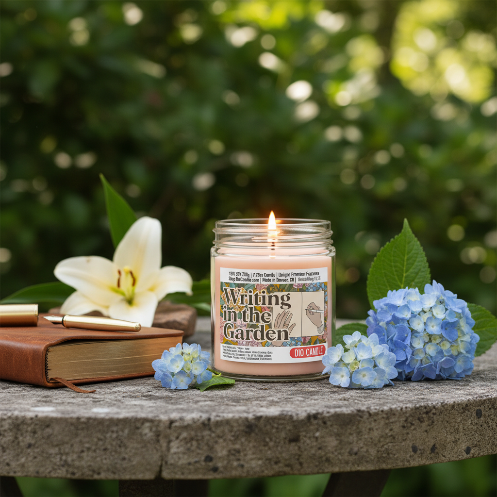 Writing in the Garden Candle