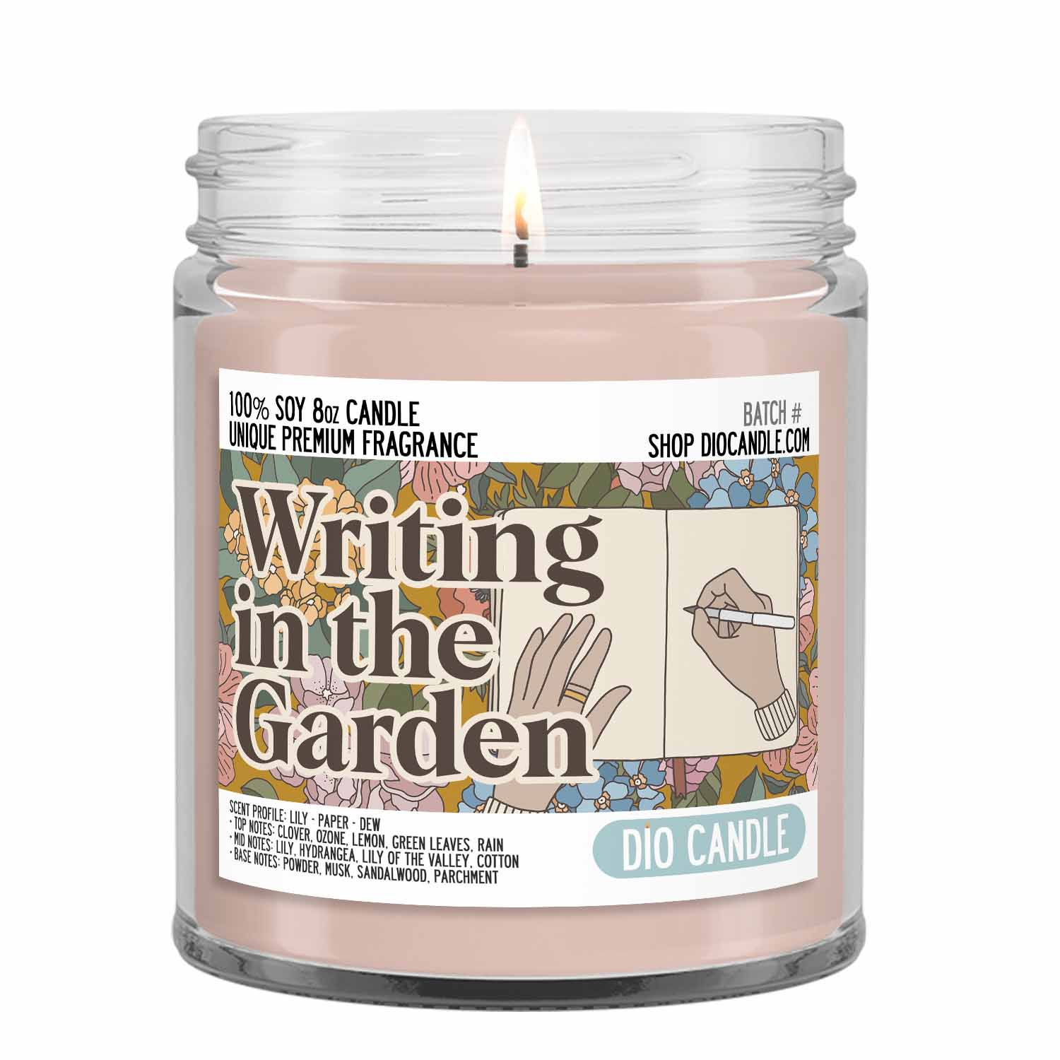 Writing in the Garden Candle