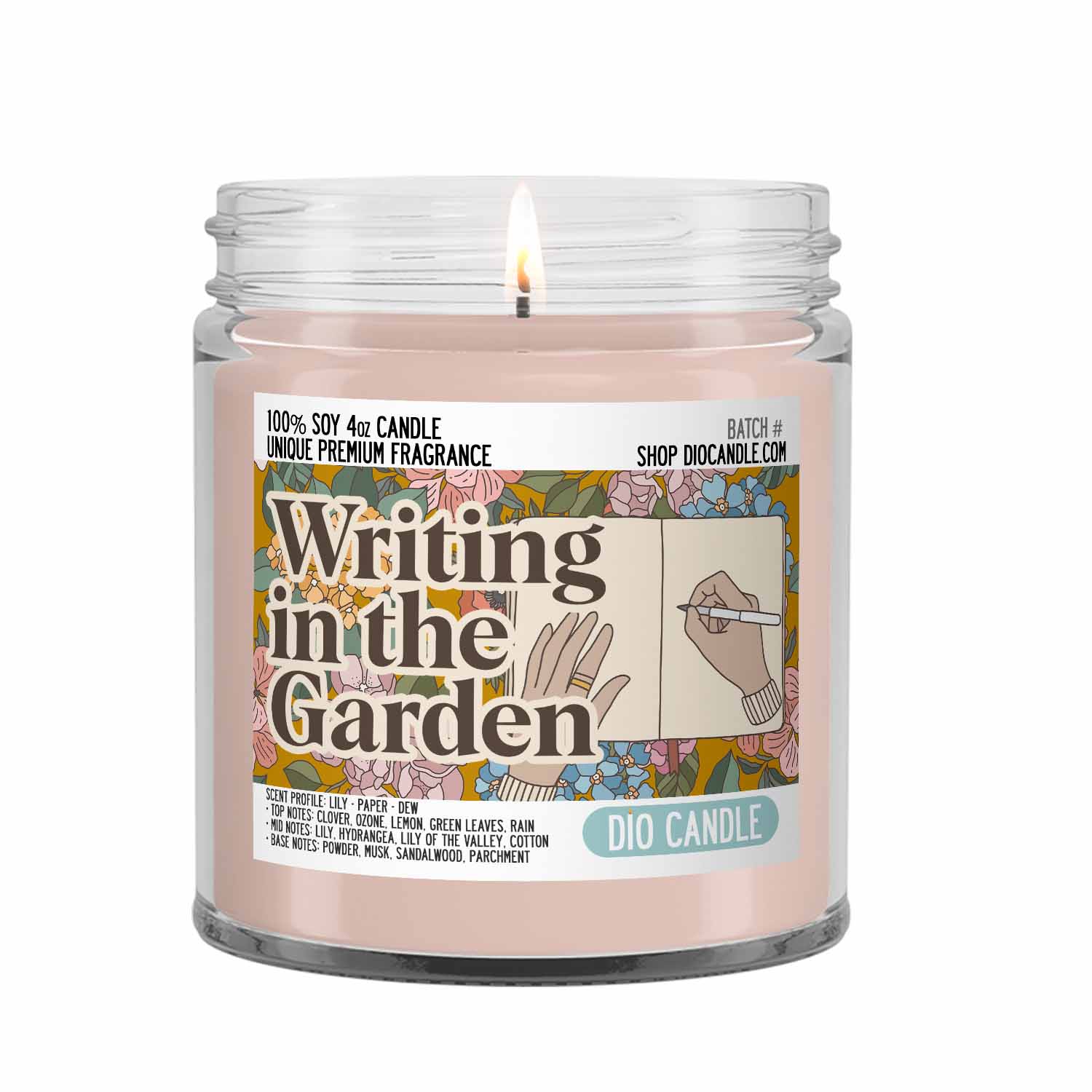 Writing in the Garden Candle