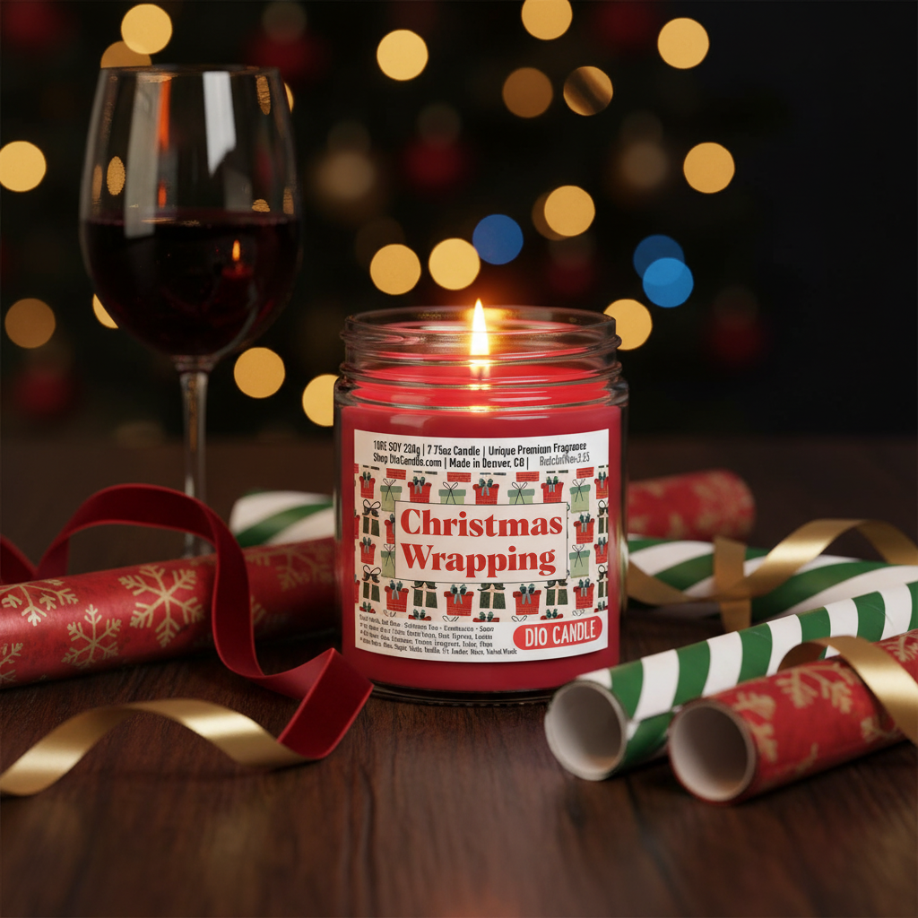 Christmas Wrapping Candle