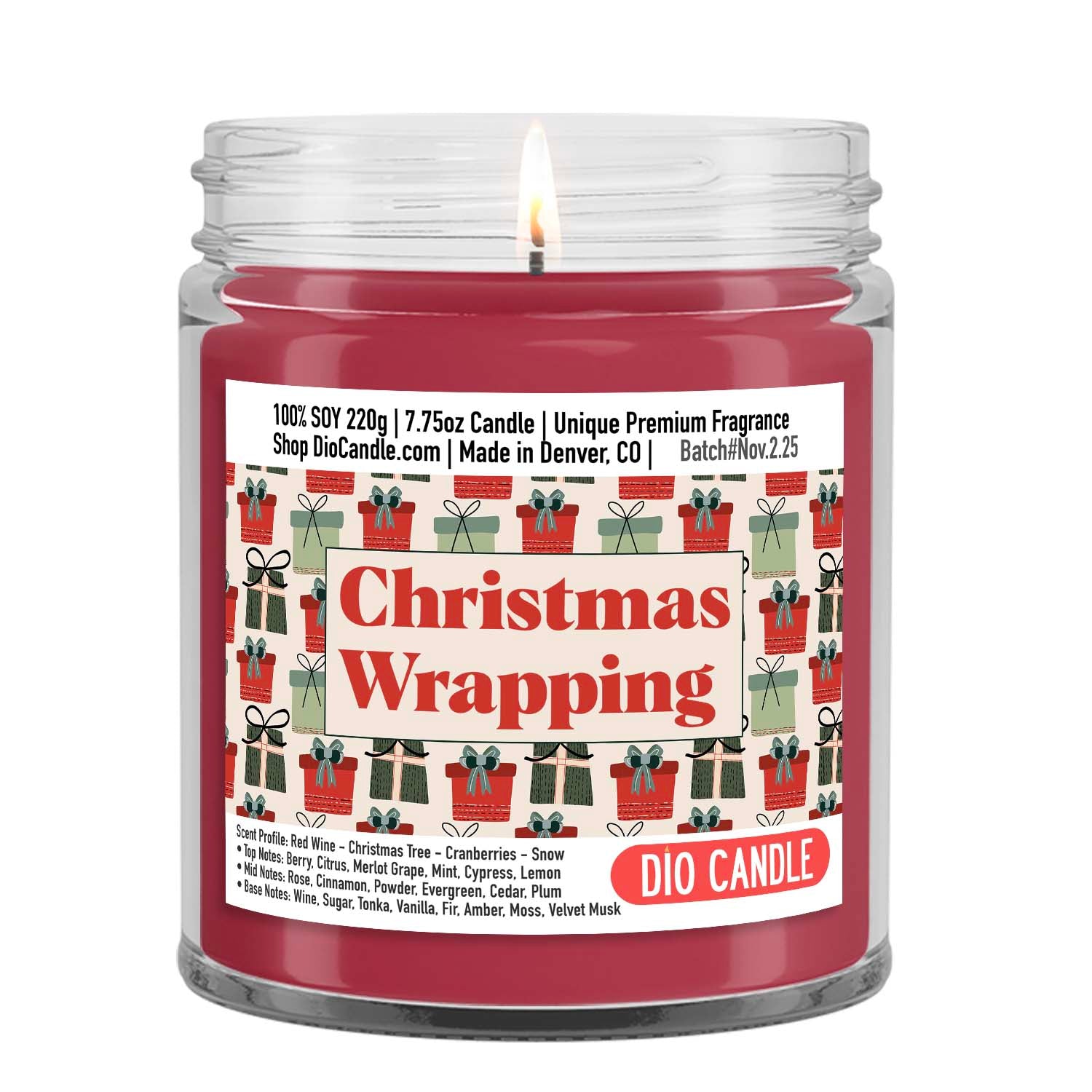 Christmas Wrapping Candle