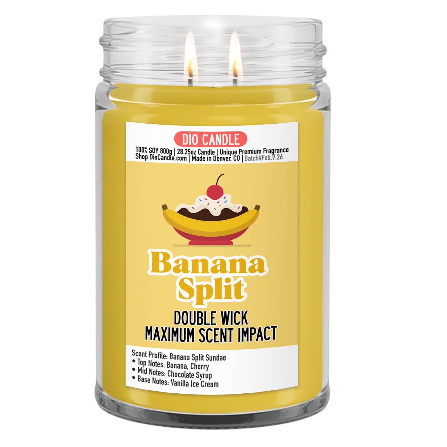 Banana Split Ice Cream Candle