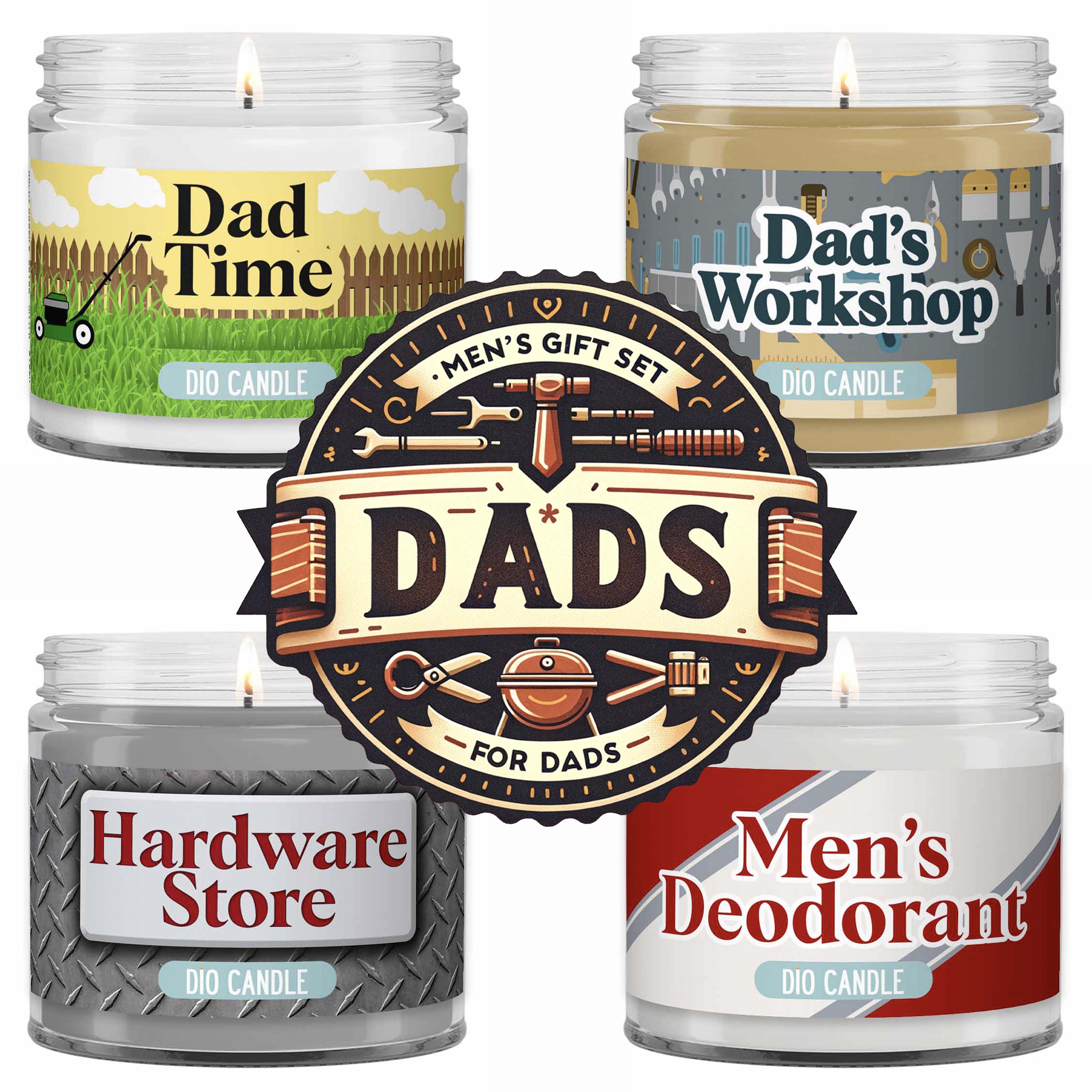 Men's 4 Candles Gift Set  - Just For Dad Edition