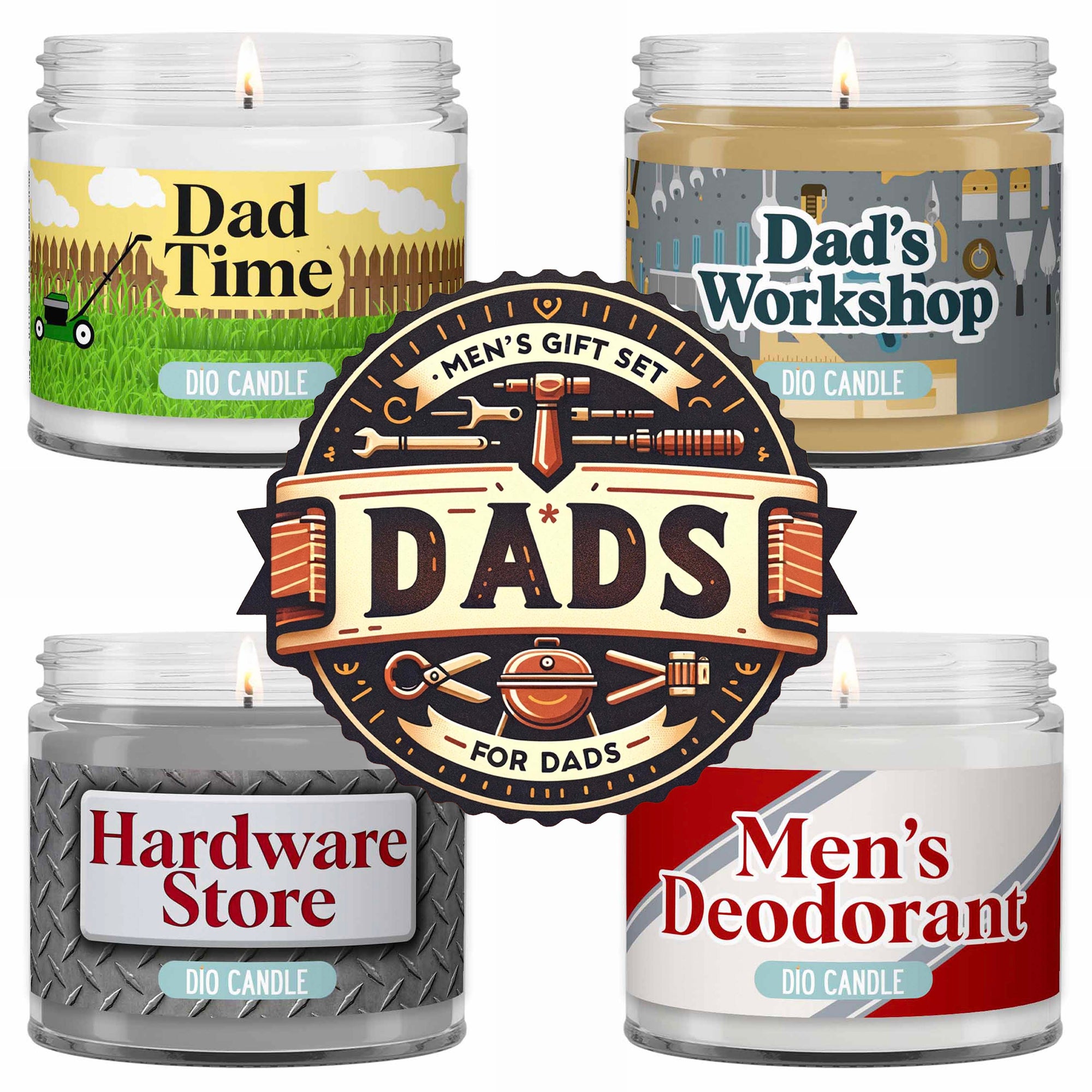 Men's 4 Candles Gift Set  - Just For Dad Edition