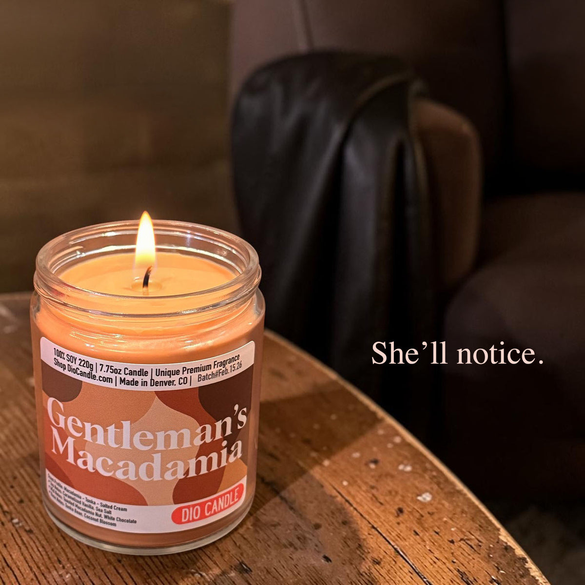 Gentlemen's Macadamia Candle