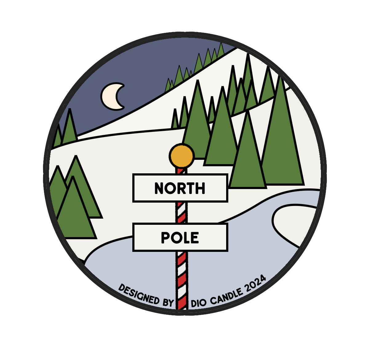 North Pole National Park Style Sticker