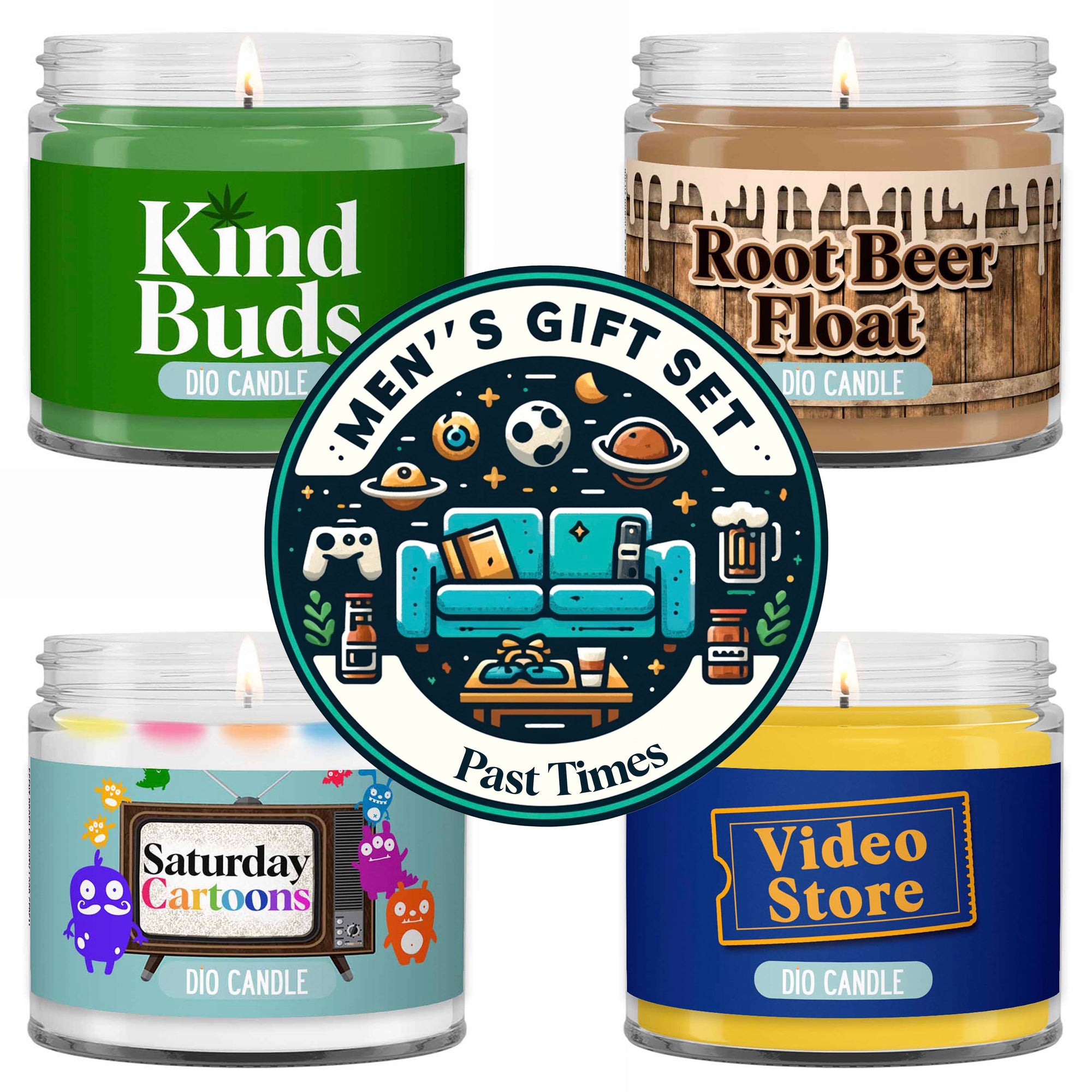 Men's 4 Candles Gift Set  - Past Times Edition