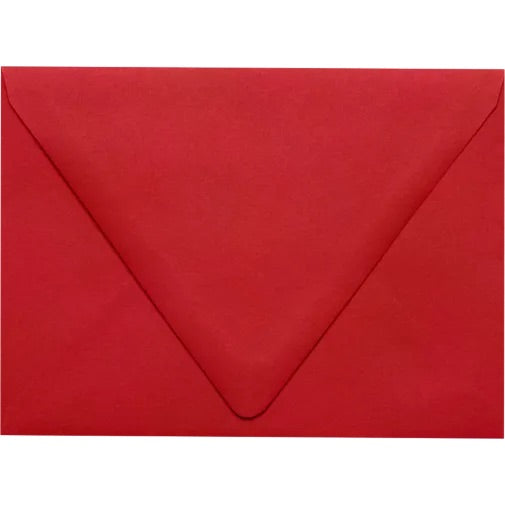 Christmas Card with Stamped Ready to Mail Red Envelope