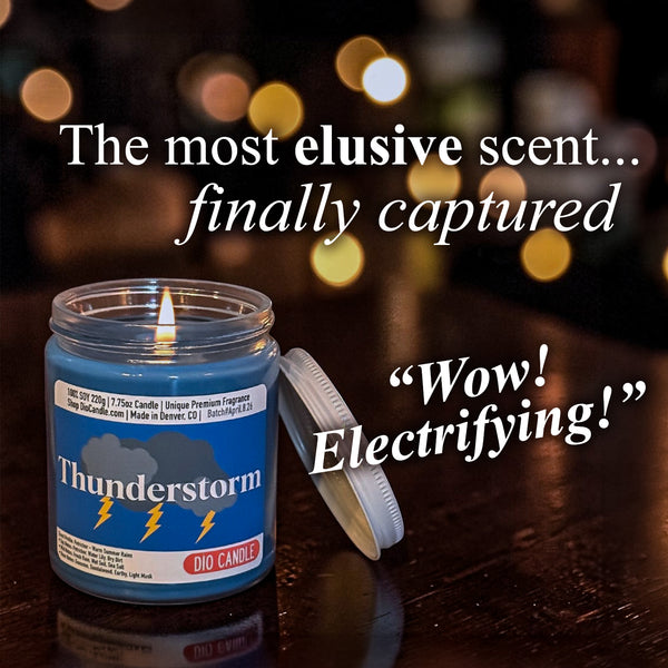 Thunderstorm Candle - Petrichor - Rain - Dirt Scented Soy - Dio