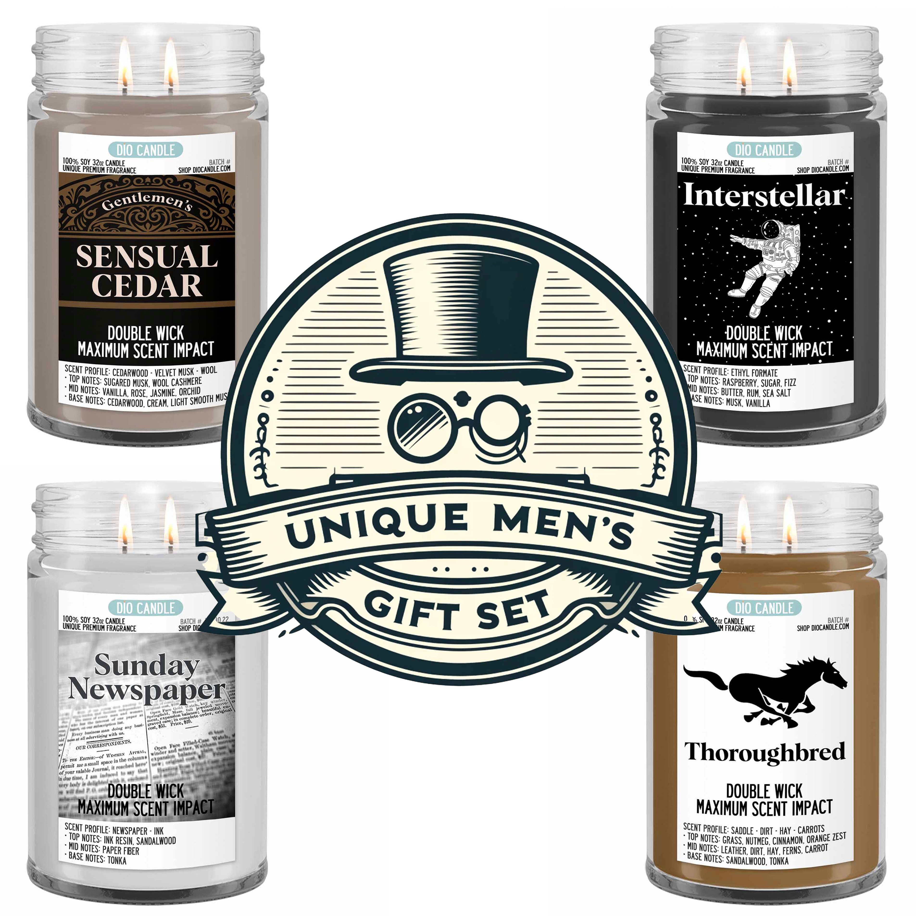 Men's 4 Candles Gift Set  - Unique Edition