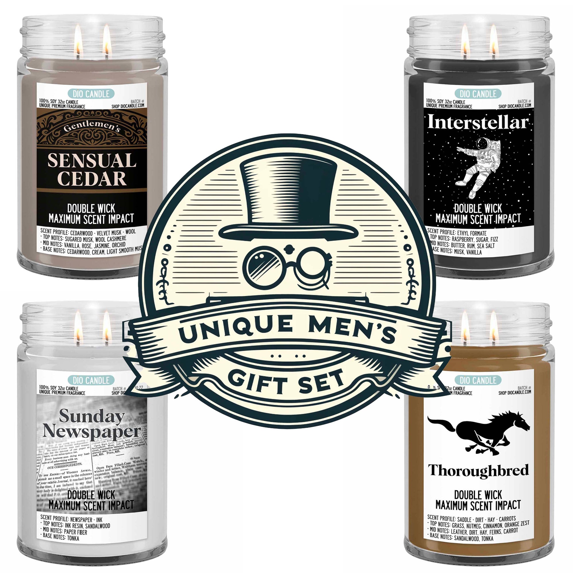 Men's 4 Candles Gift Set  - Unique Edition